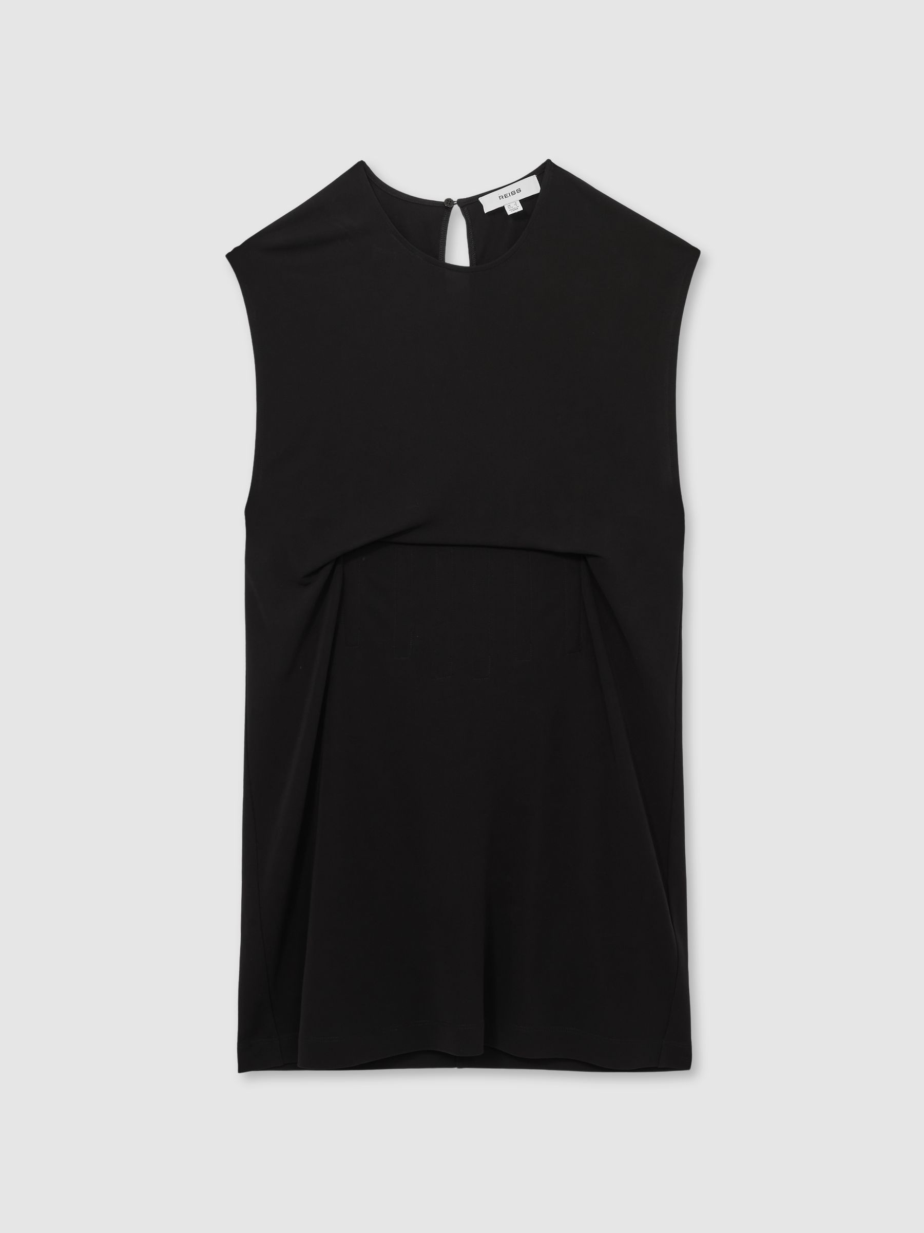 Corset Jersey Mini Dress in Black - Image 2 of 6