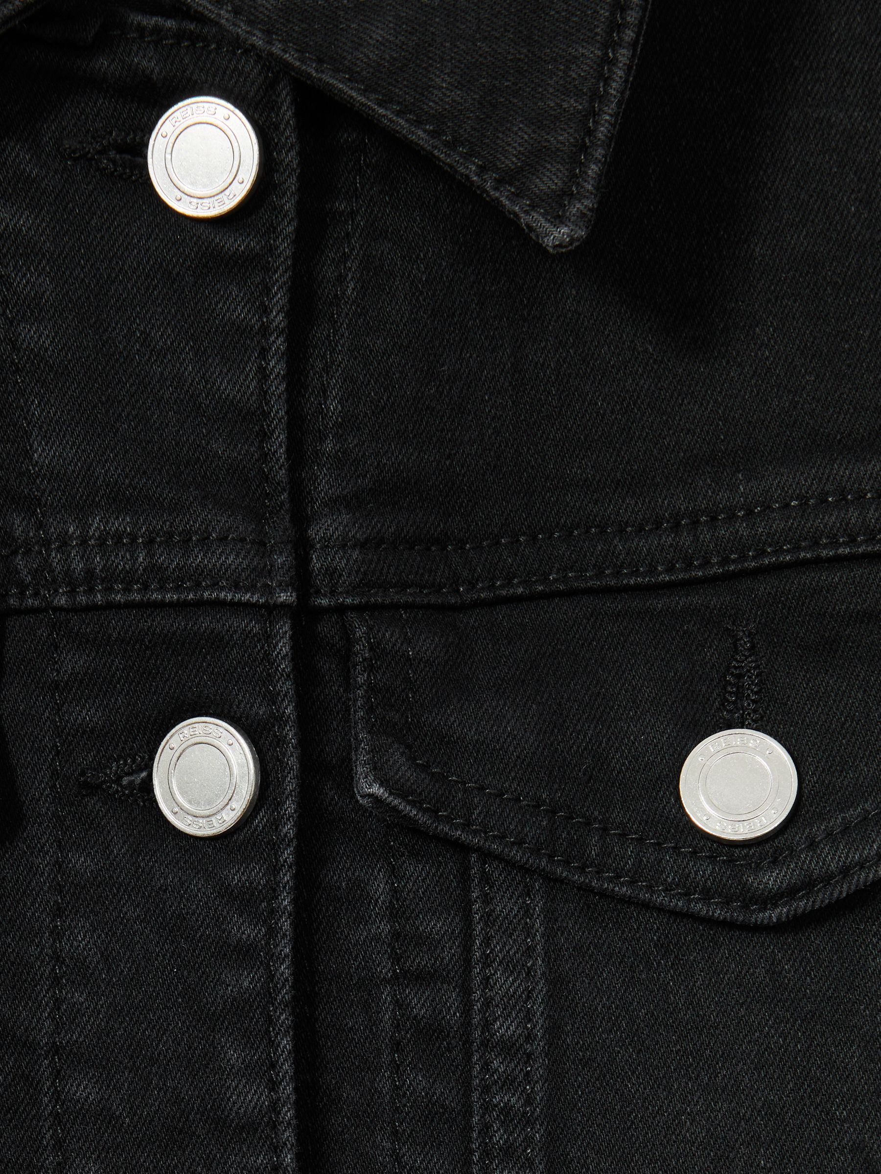 Cotton-Blend Denim Relaxed-Fit Jumpsuit in Black - Image 7 of 7