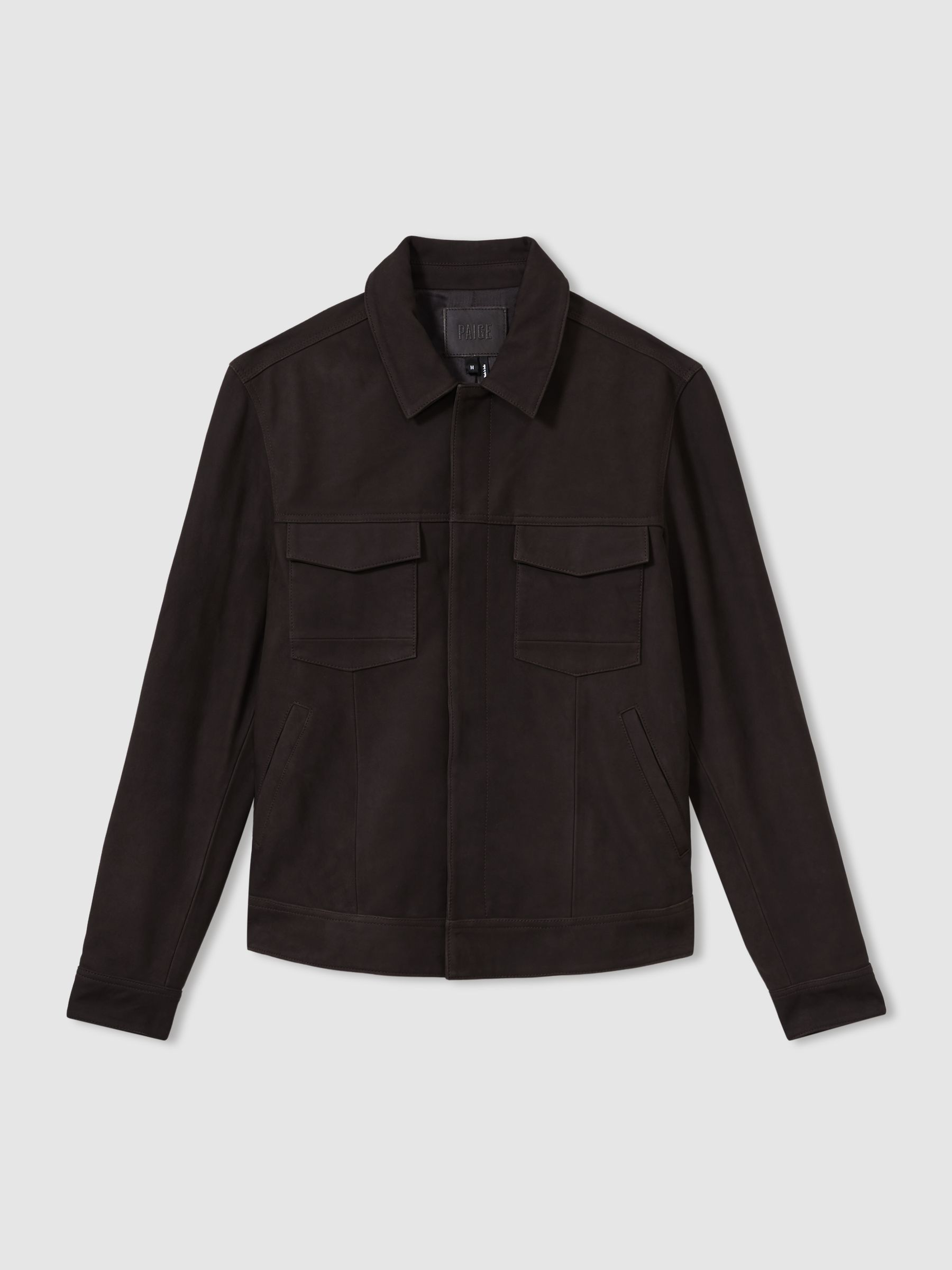 Paige Suede Jacket in Dark Chocolate - Image 2 of 7