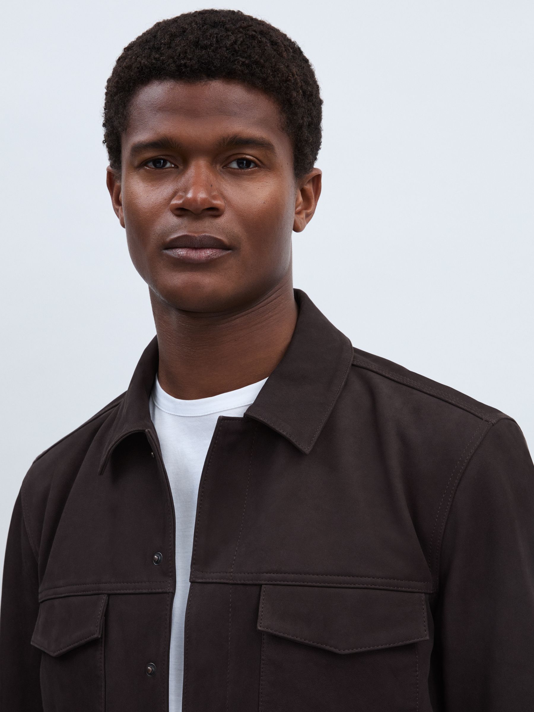 Paige Suede Jacket in Dark Chocolate - Image 4 of 7