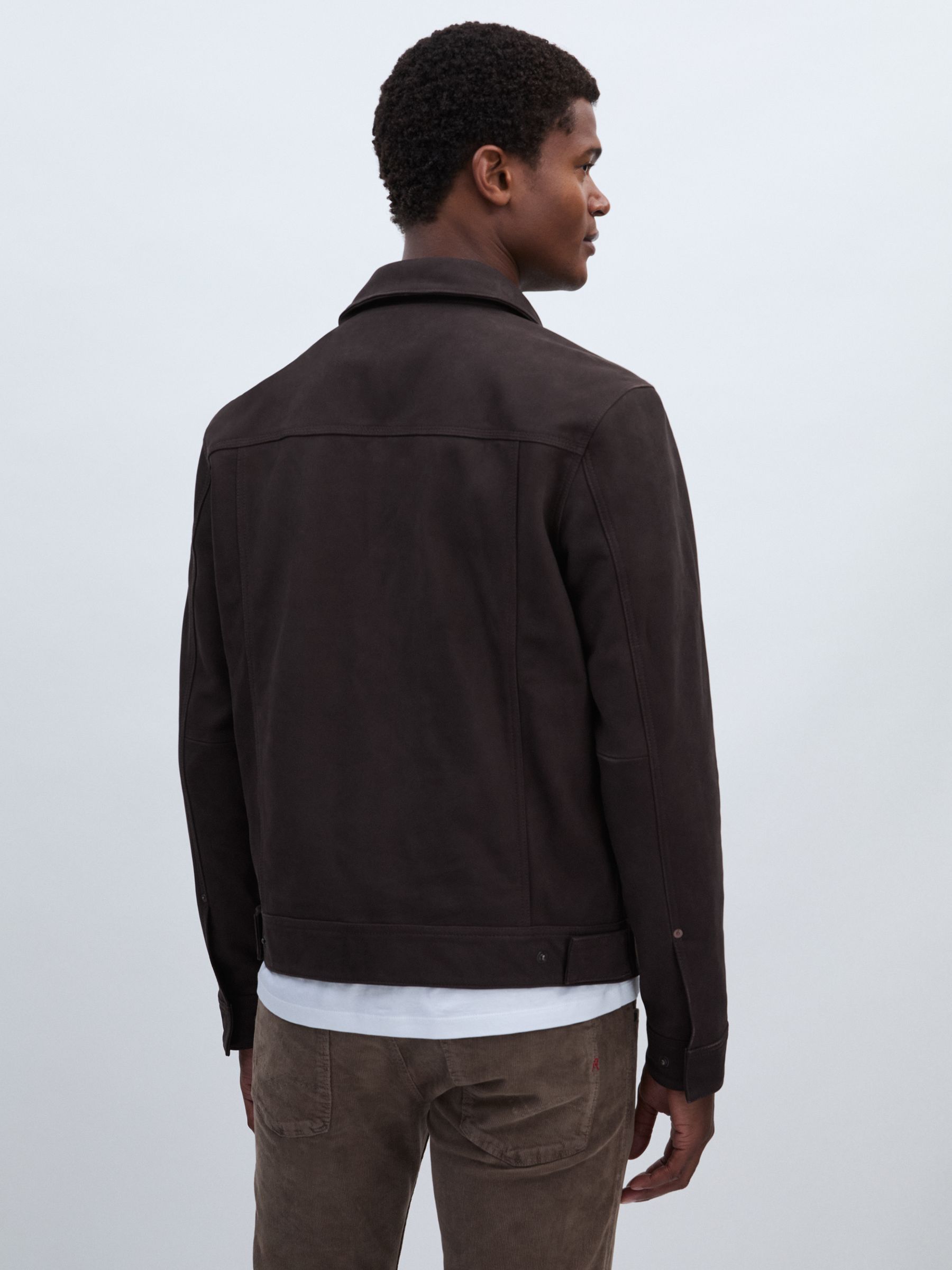 Paige Suede Jacket in Dark Chocolate - Image 5 of 7
