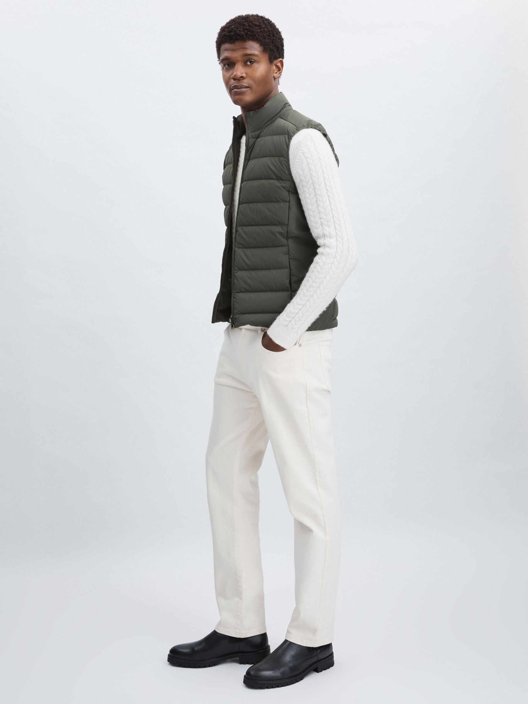 Scandinavian Edition Padded Down Gilet in Dark Grey - Image 3 of 6
