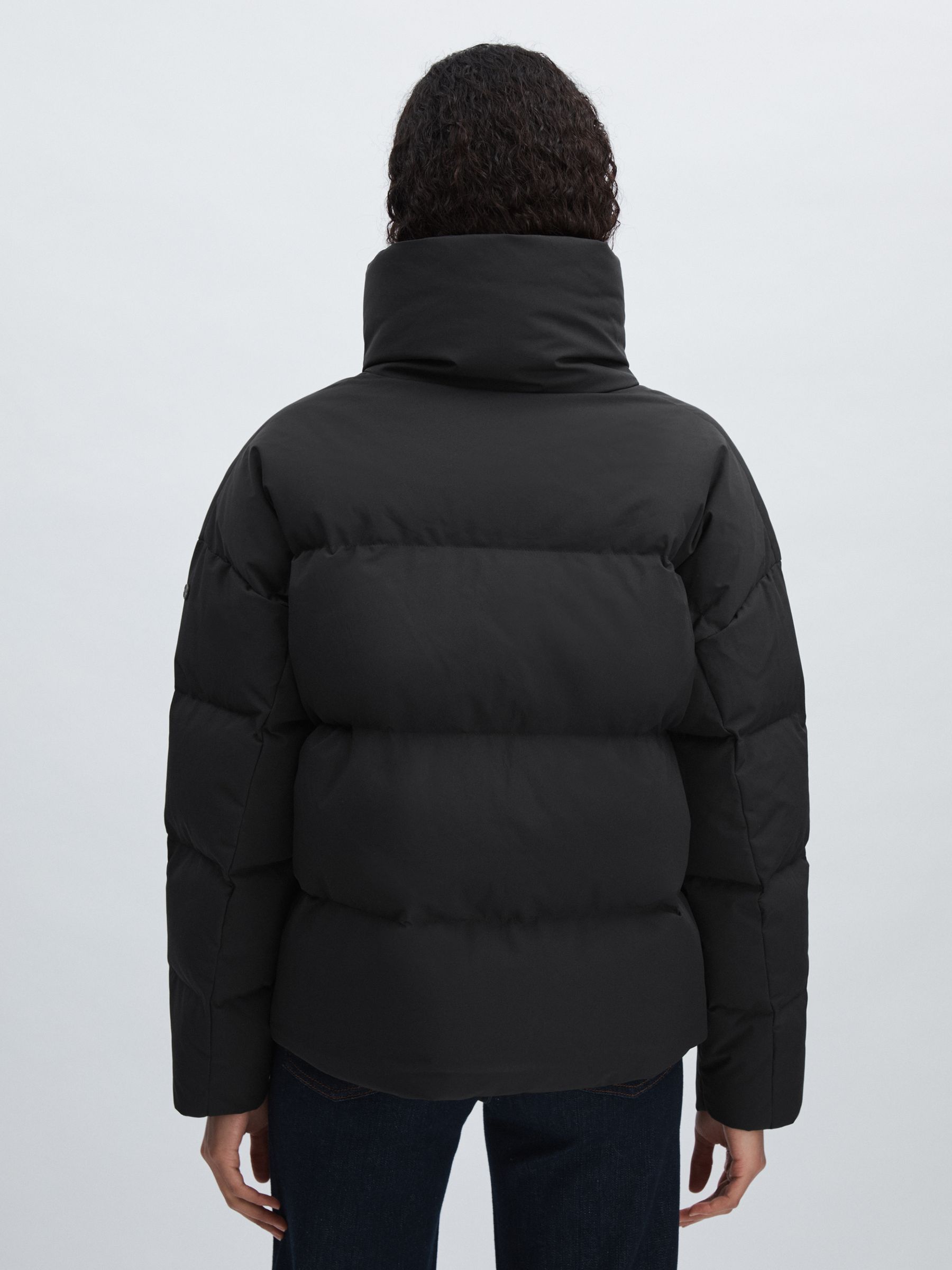 Scandinavian Edition Short Puffer Jacket in Black - Image 5 of 6