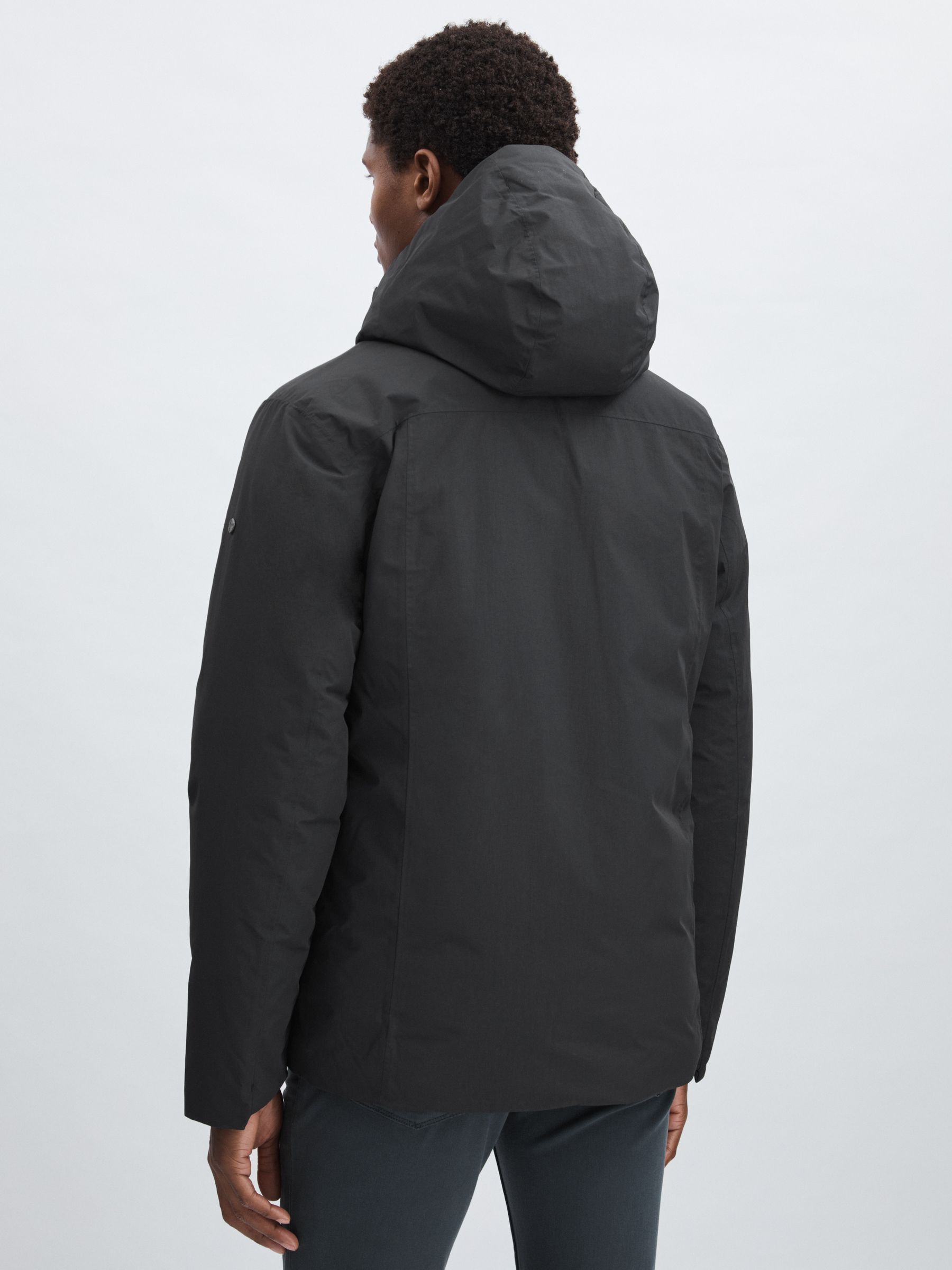 Scandinavian Edition Hooded Down Parka in Black - Image 5 of 7
