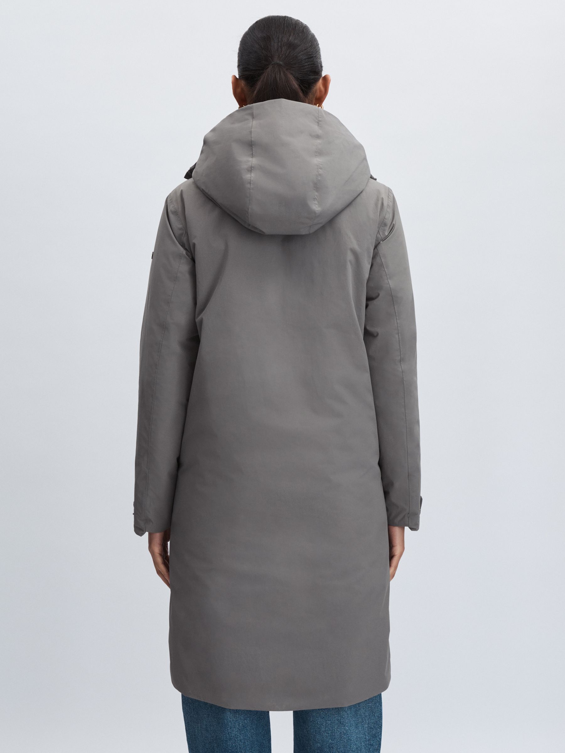 Scandinavian Edition Insulated Hooded Parka in Light Grey - Image 5 of 6