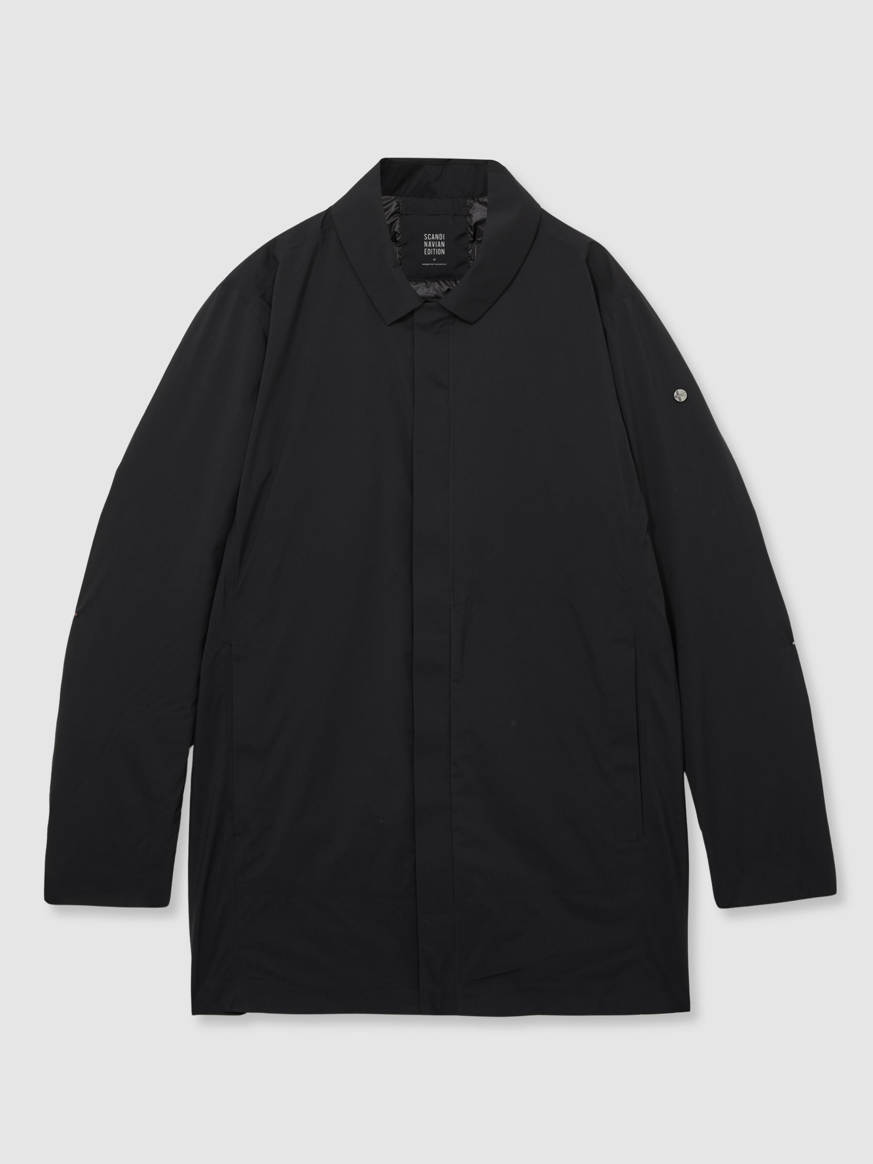Scandinavian Edition Down Padded Car Black Coat in Black - Image 2 of 6