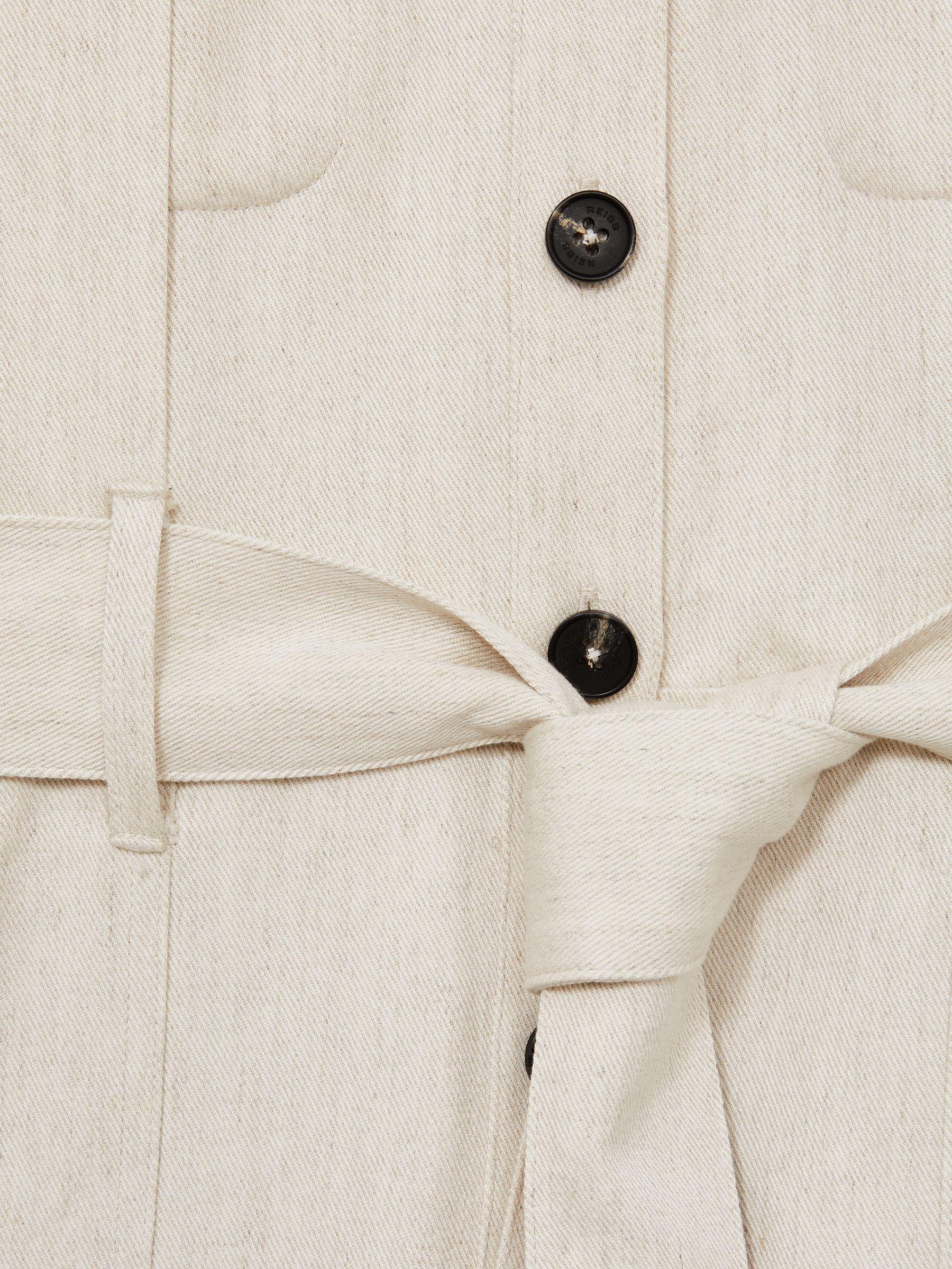 Wide Leg Utility Jumpsuit in Cream - Image 6 of 6