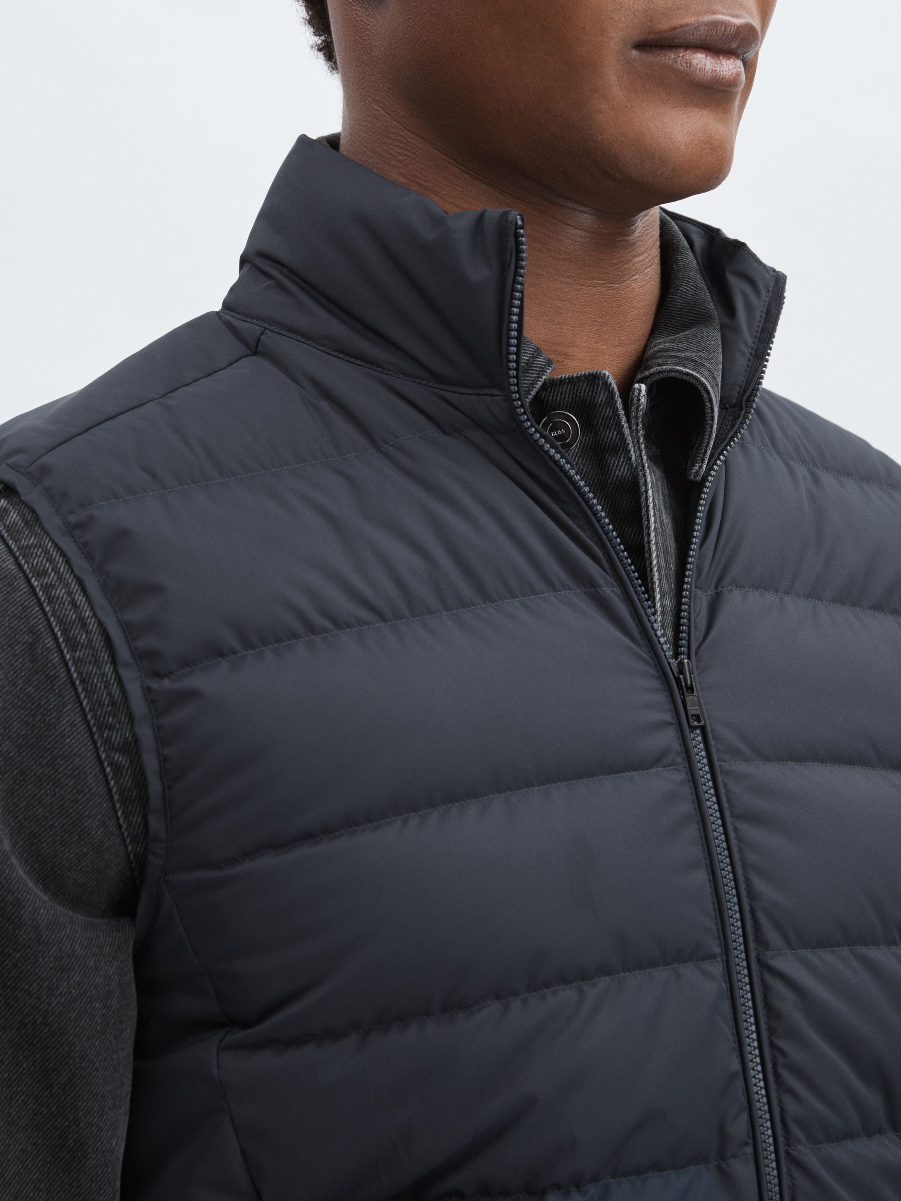 Scandinavian Edition Padded Down Gilet in Dark Blue - Image 5 of 7