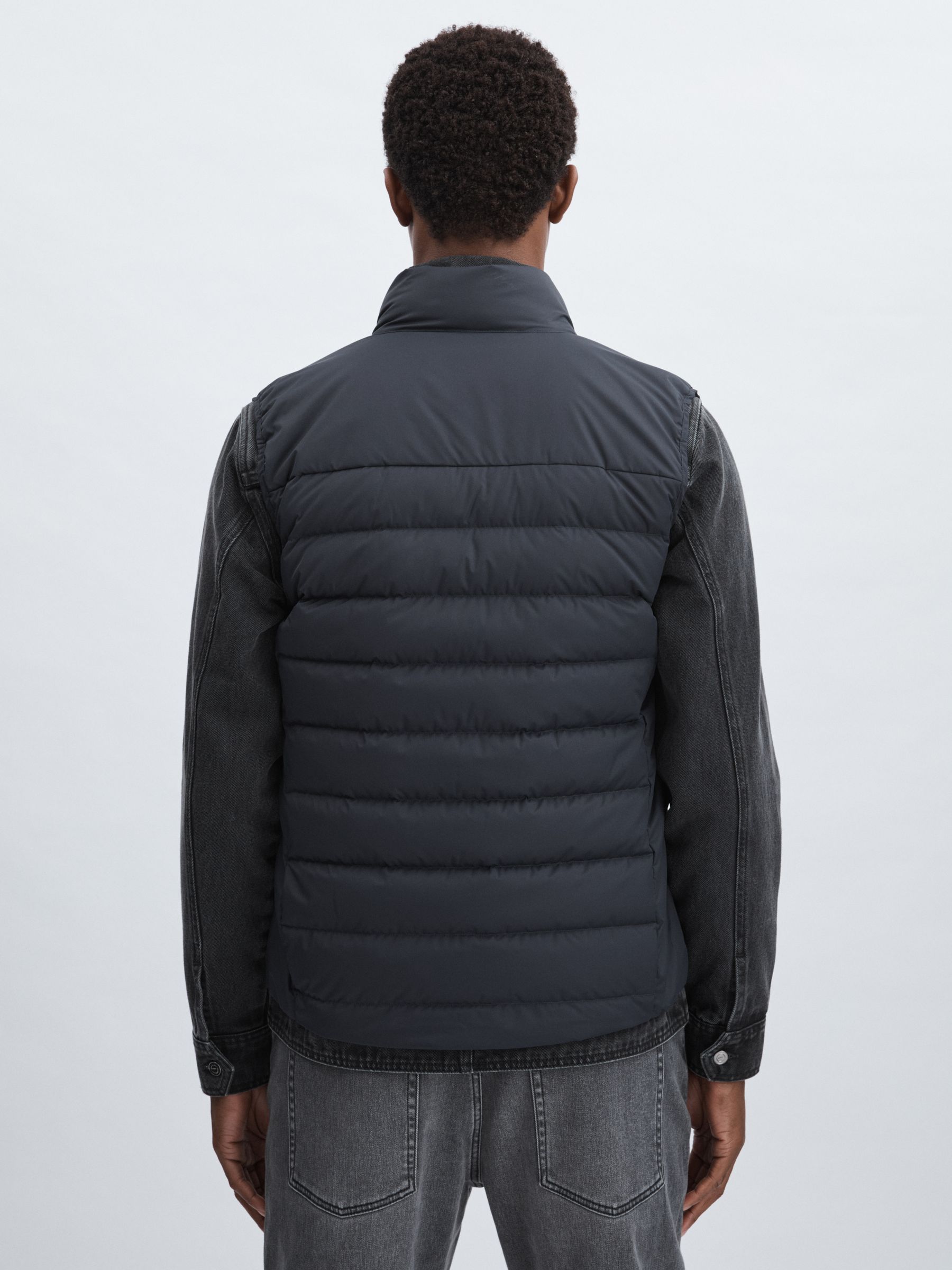 Scandinavian Edition Padded Down Gilet in Dark Blue - Image 6 of 7
