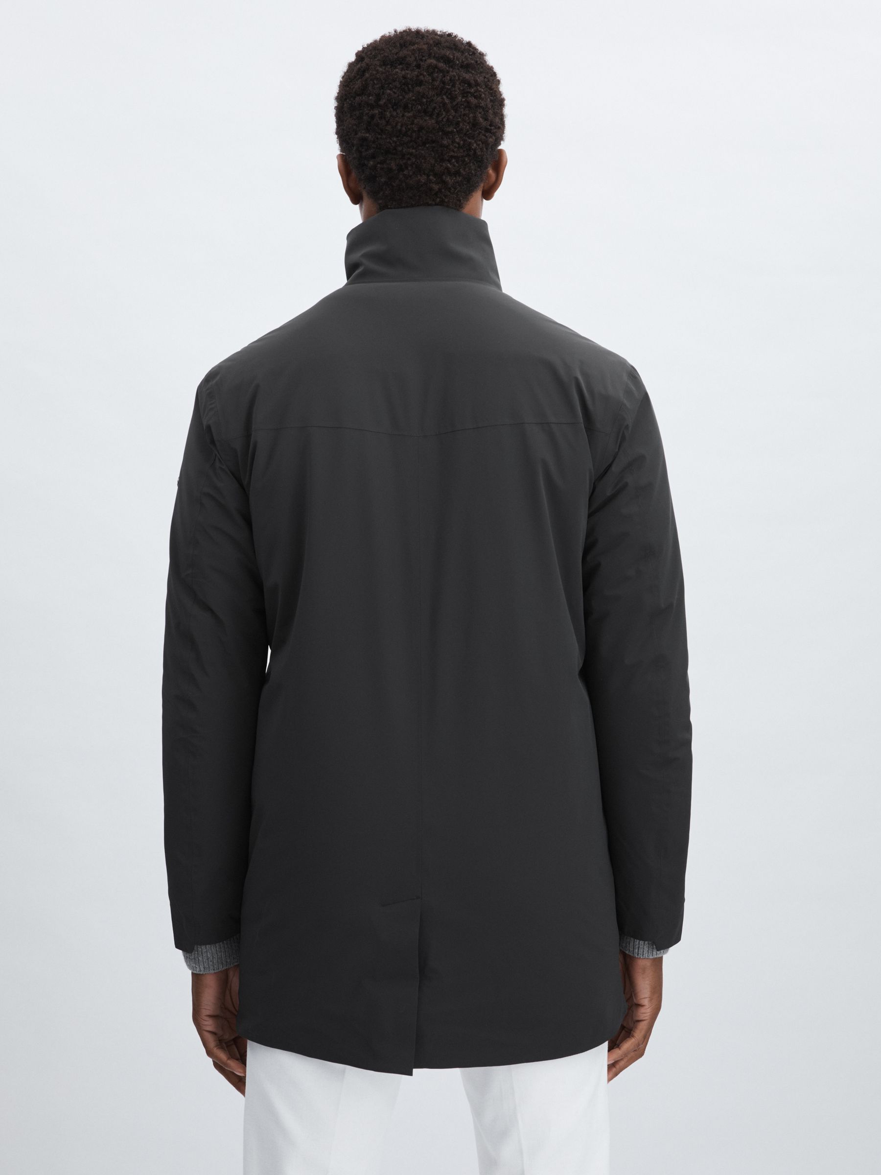 Scandinavian Edition Padded Wool Parka in Black - Image 4 of 5