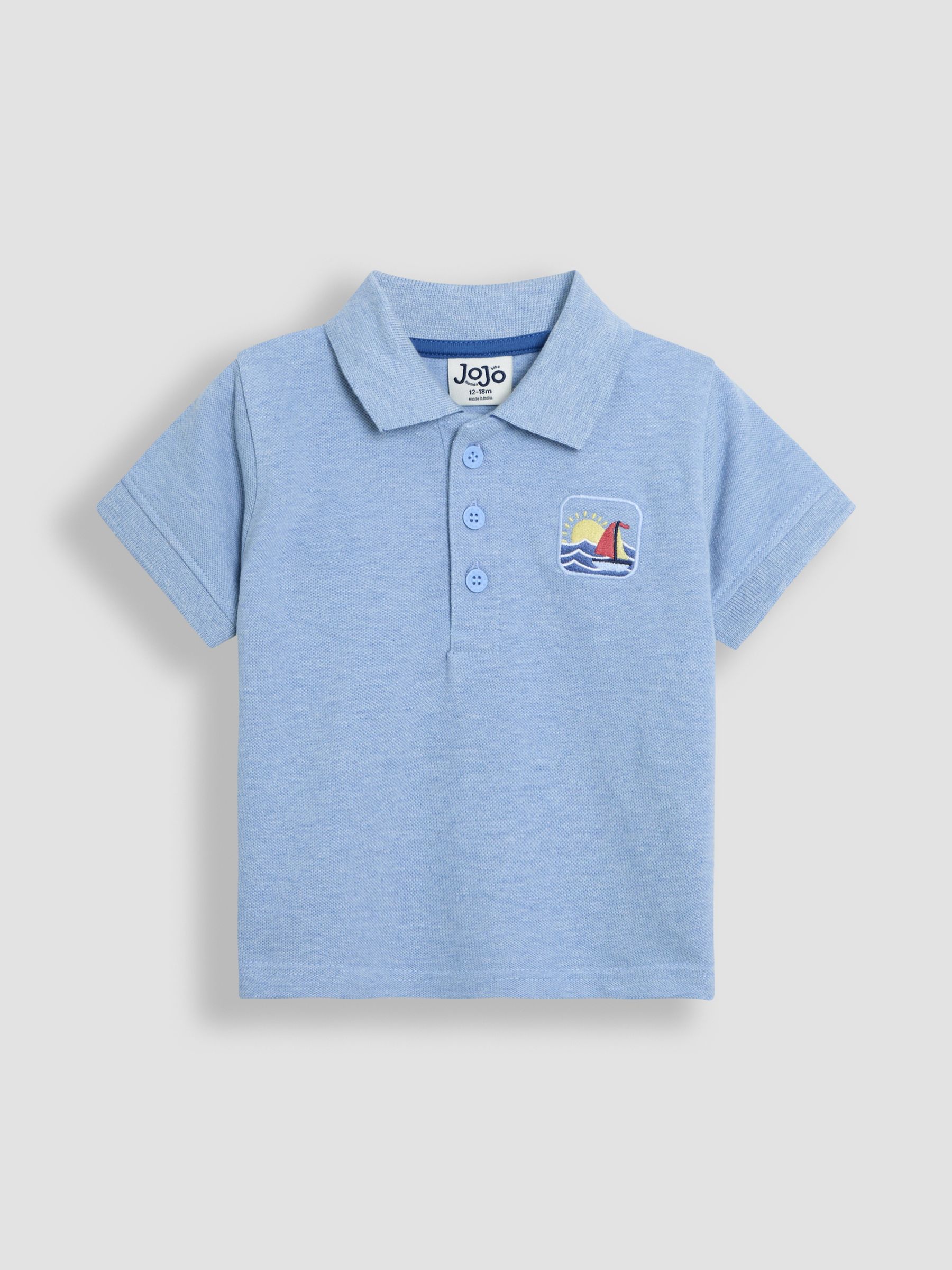 Blue Beach Embroidered Badge Polo Shirt - Image 1 of 3