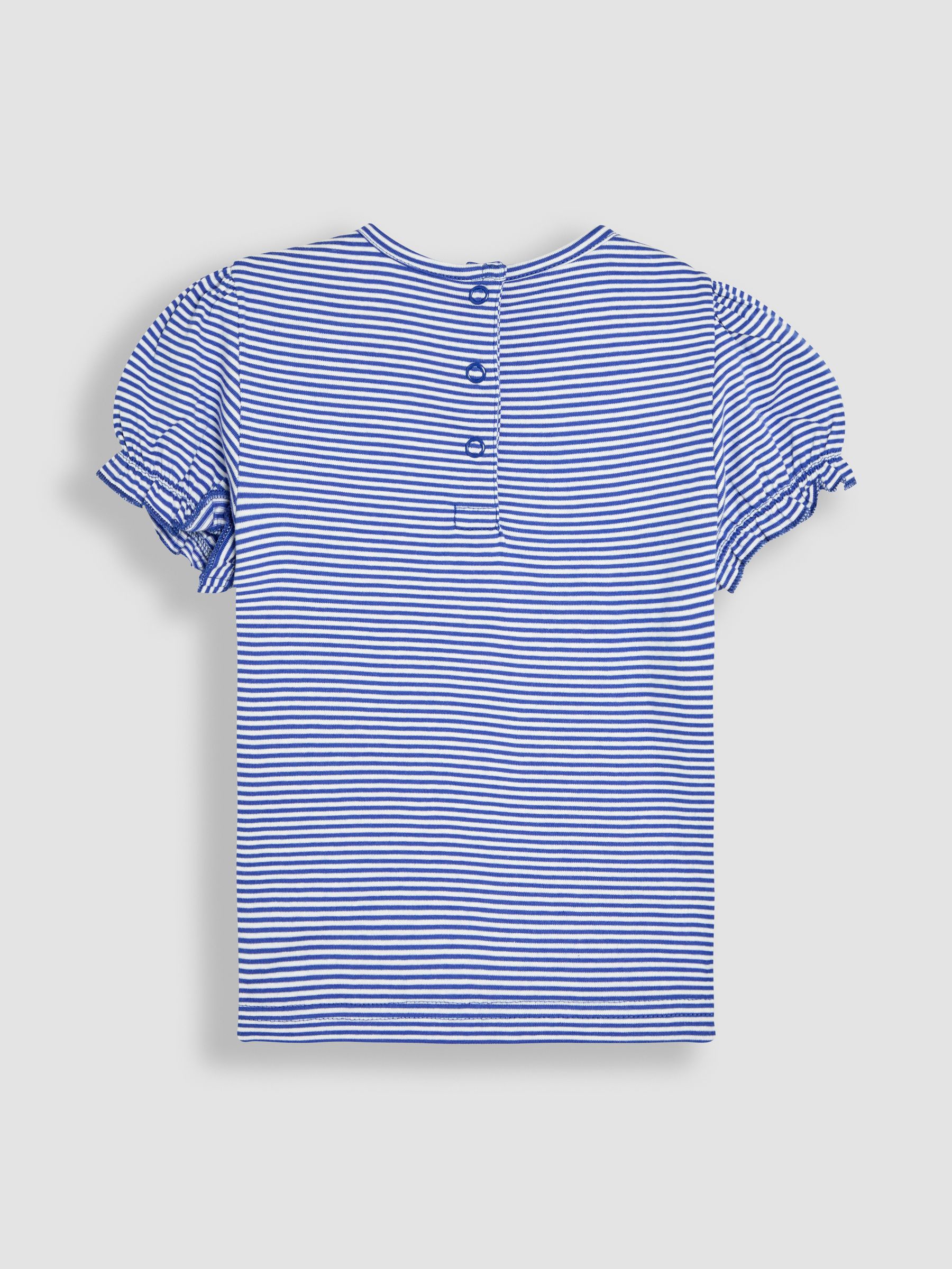 Cornflower Blue Strawberry Applique Puff Sleeve T-Shirt - Image 2 of 3