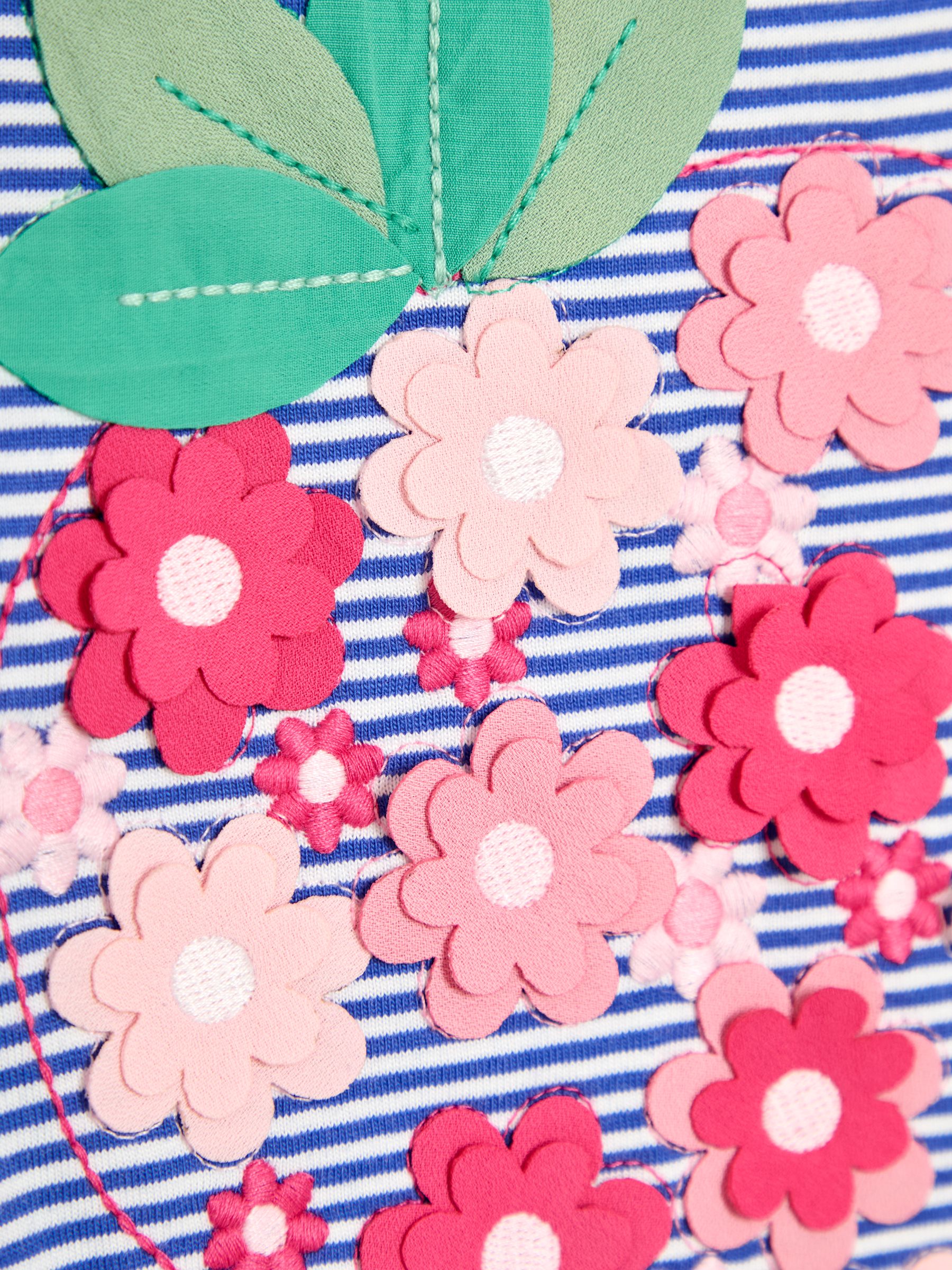 Cornflower Blue Strawberry Applique Puff Sleeve T-Shirt - Image 3 of 3