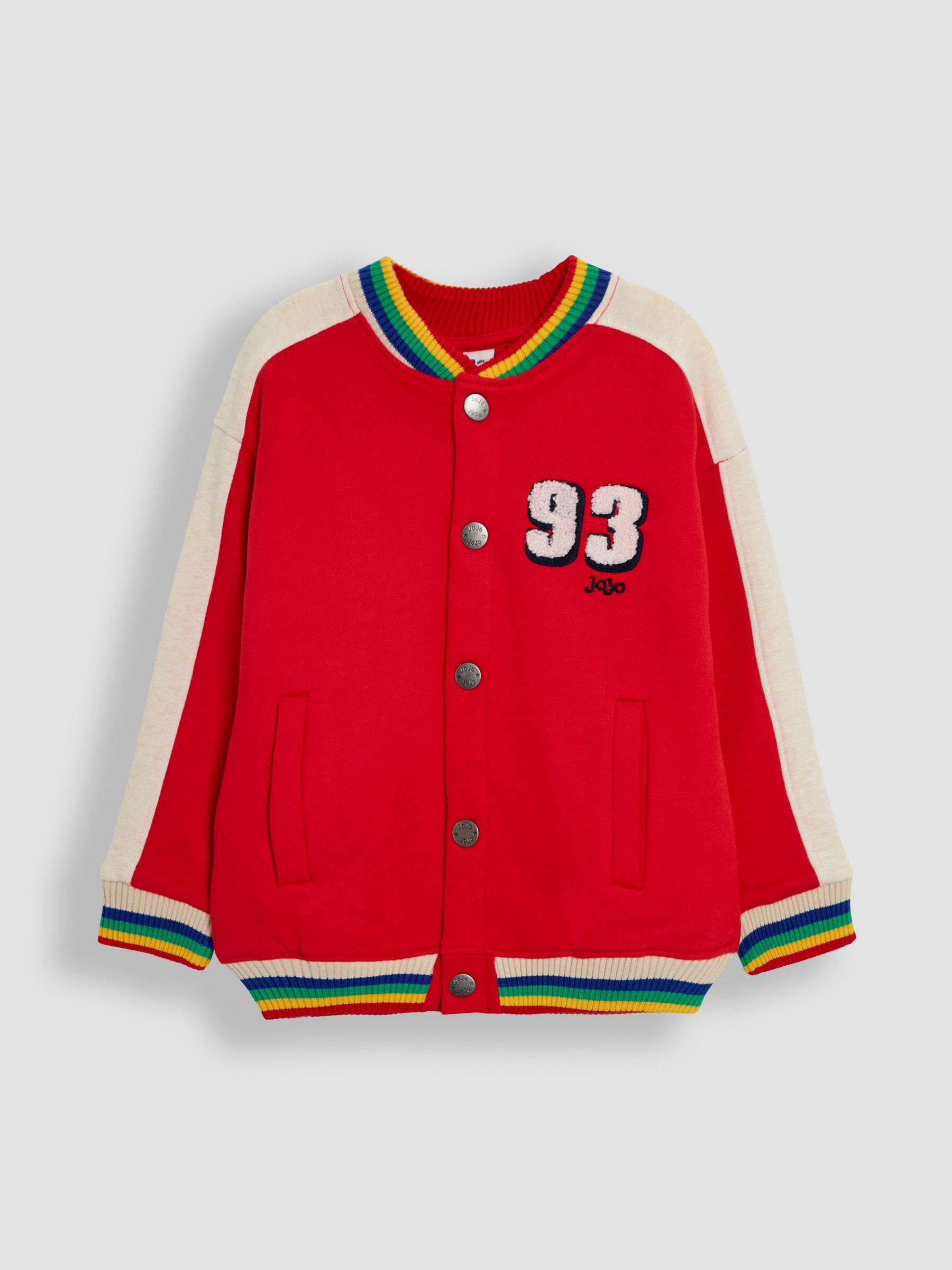 Red Letterman Bomber Jacket - Image 1 of 3