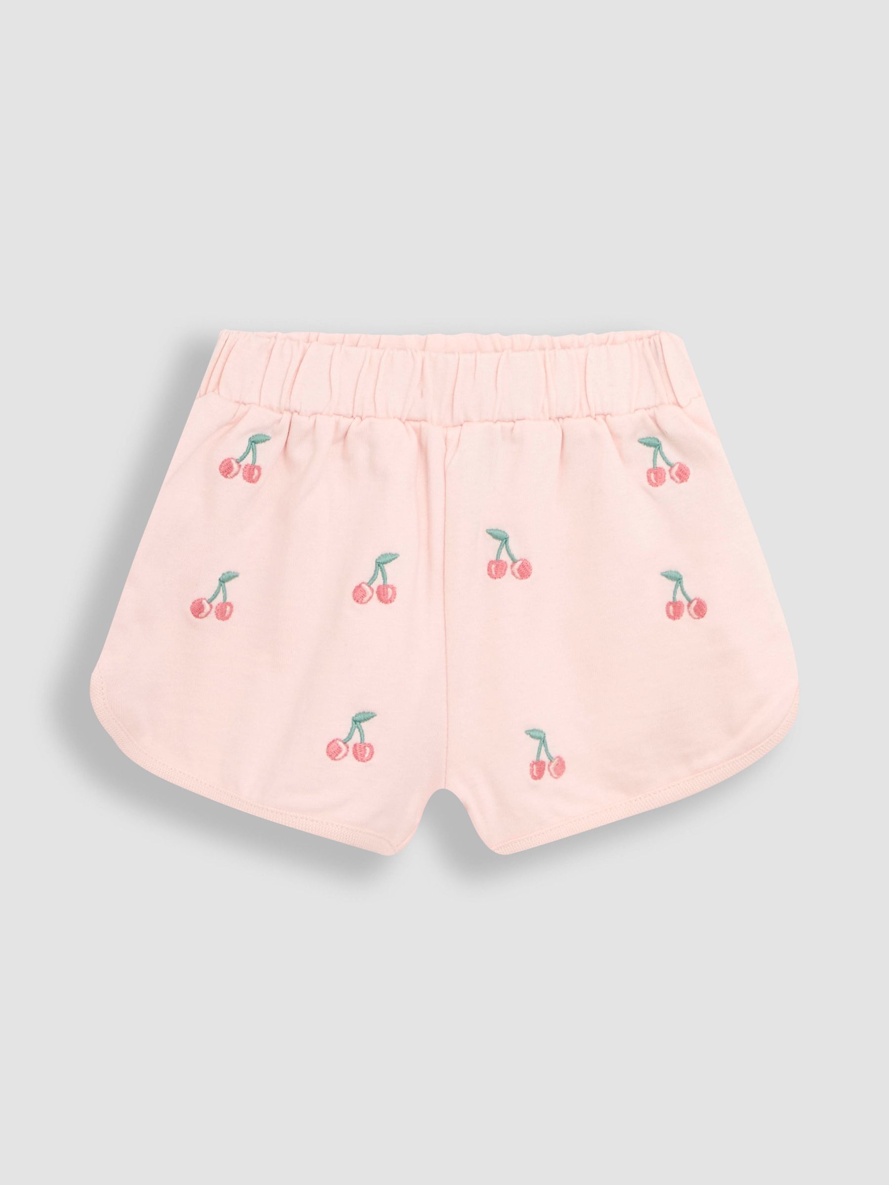 Pink Cherry Embroidered Frill T-Shirt and Shorts Set 2 Piece - Image 4 of 5