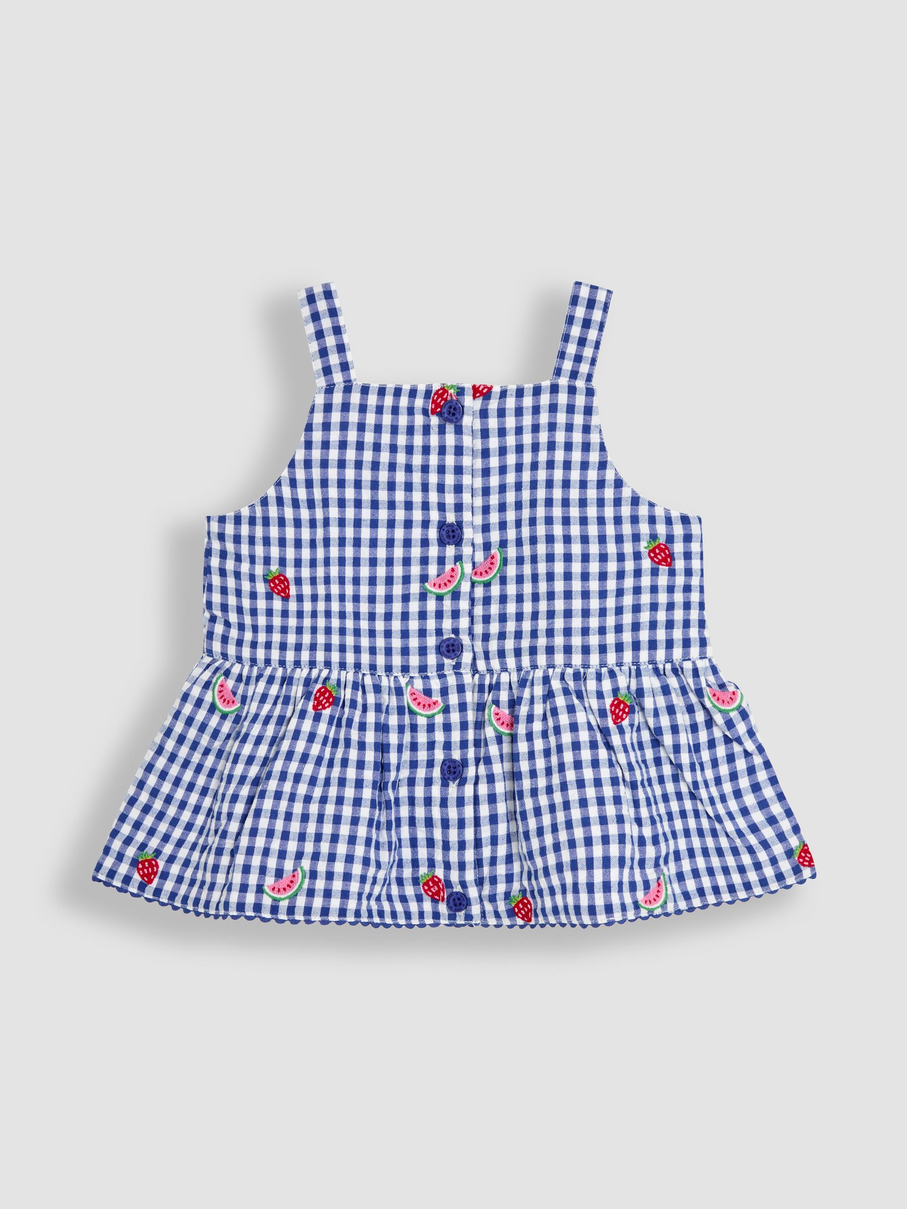 Blue Strawberry 2-Piece Embroidered Top & Trousers Set - Image 2 of 7