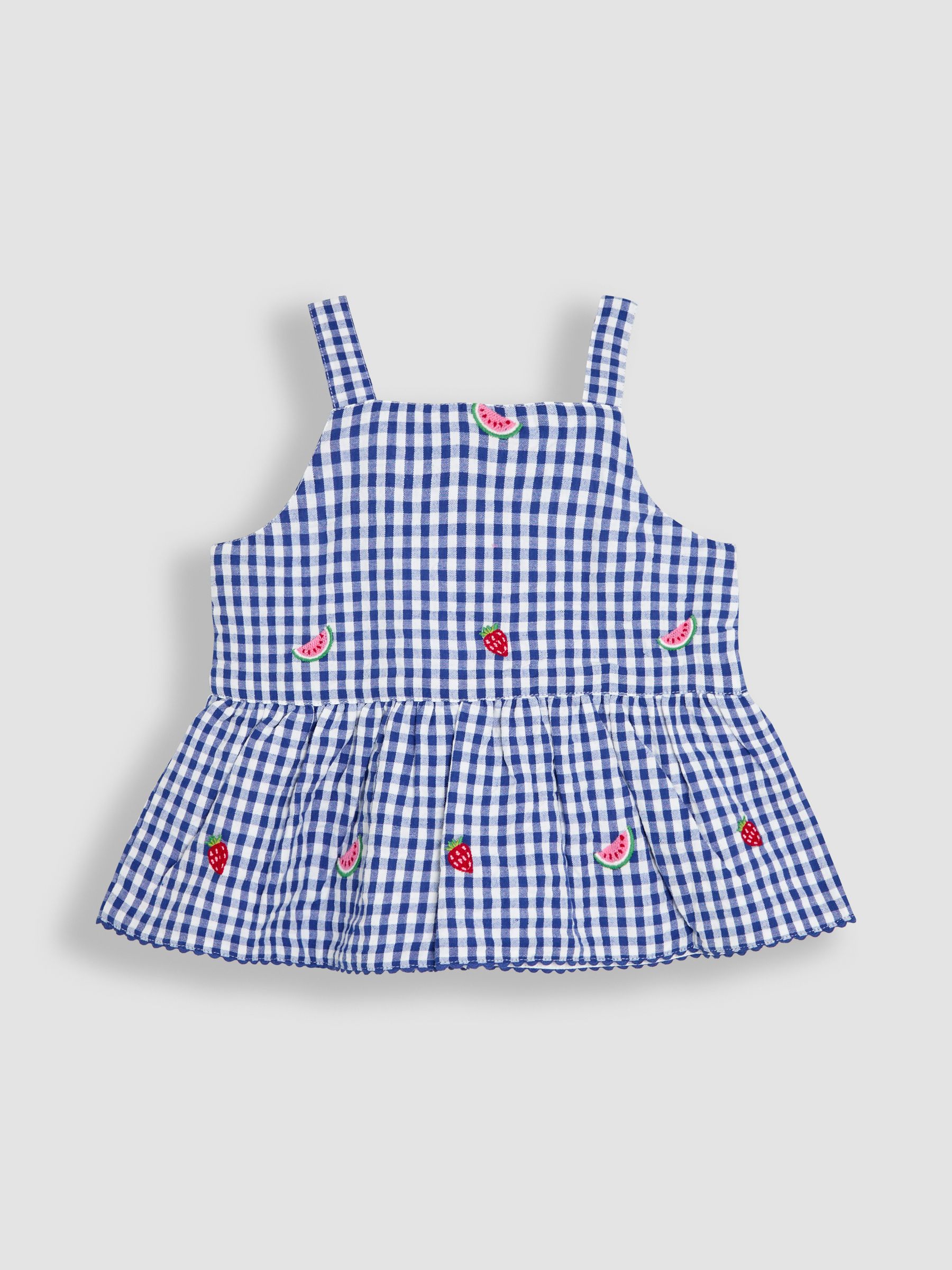 Blue Strawberry 2-Piece Embroidered Top & Trousers Set - Image 4 of 7