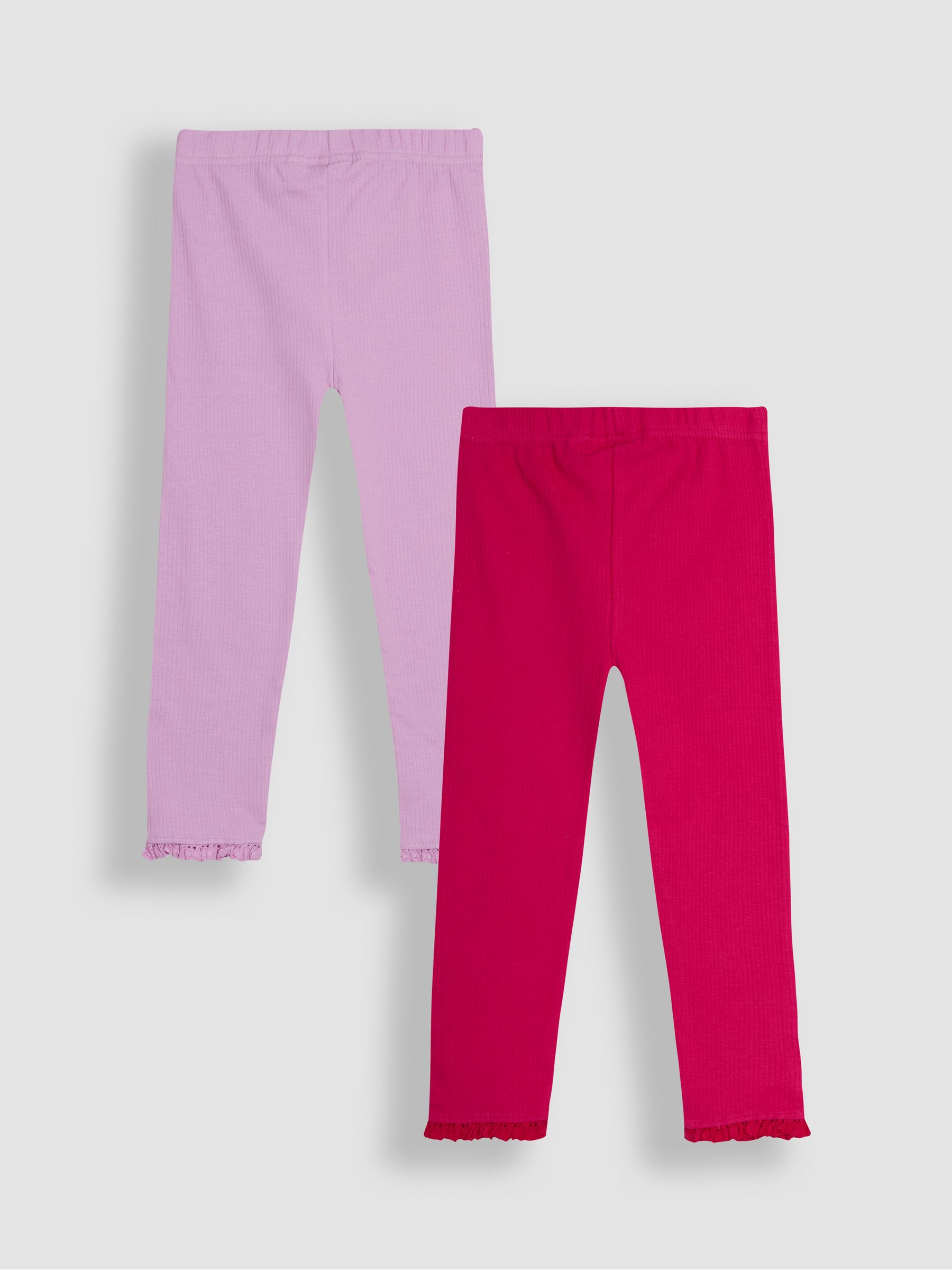 Fuchsia Pink 2-Pack Rib Leggings - Image 1 of 4