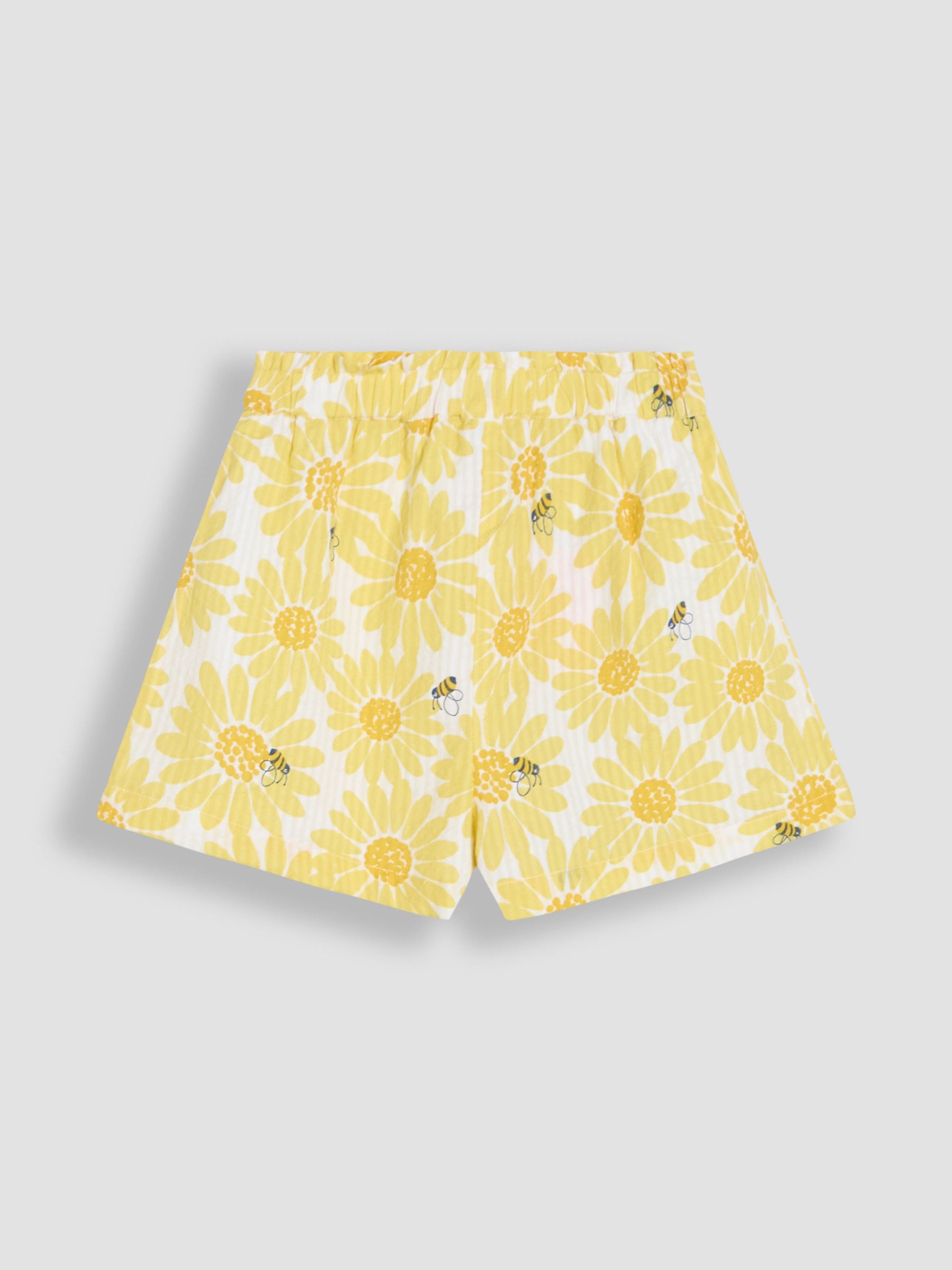 Yellow Sunflower Print 2-Piece Frill Shoulder Top & Short Set - Image 4 of 6
