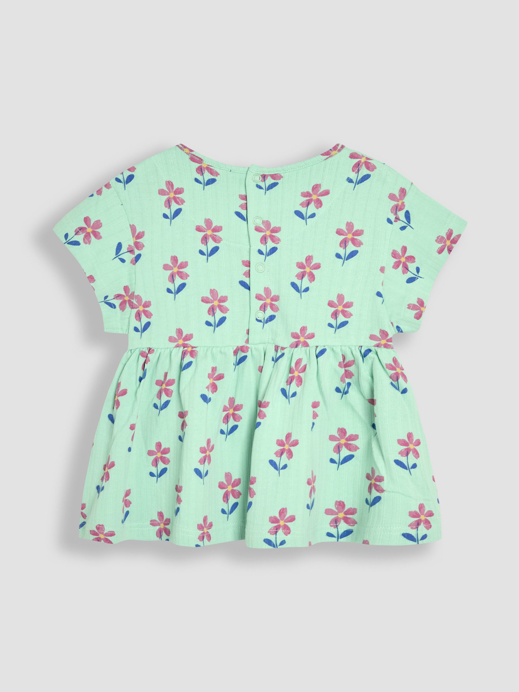 Green Floral Print Drop Shoulder T-Shirts 2 Pack - Image 3 of 9