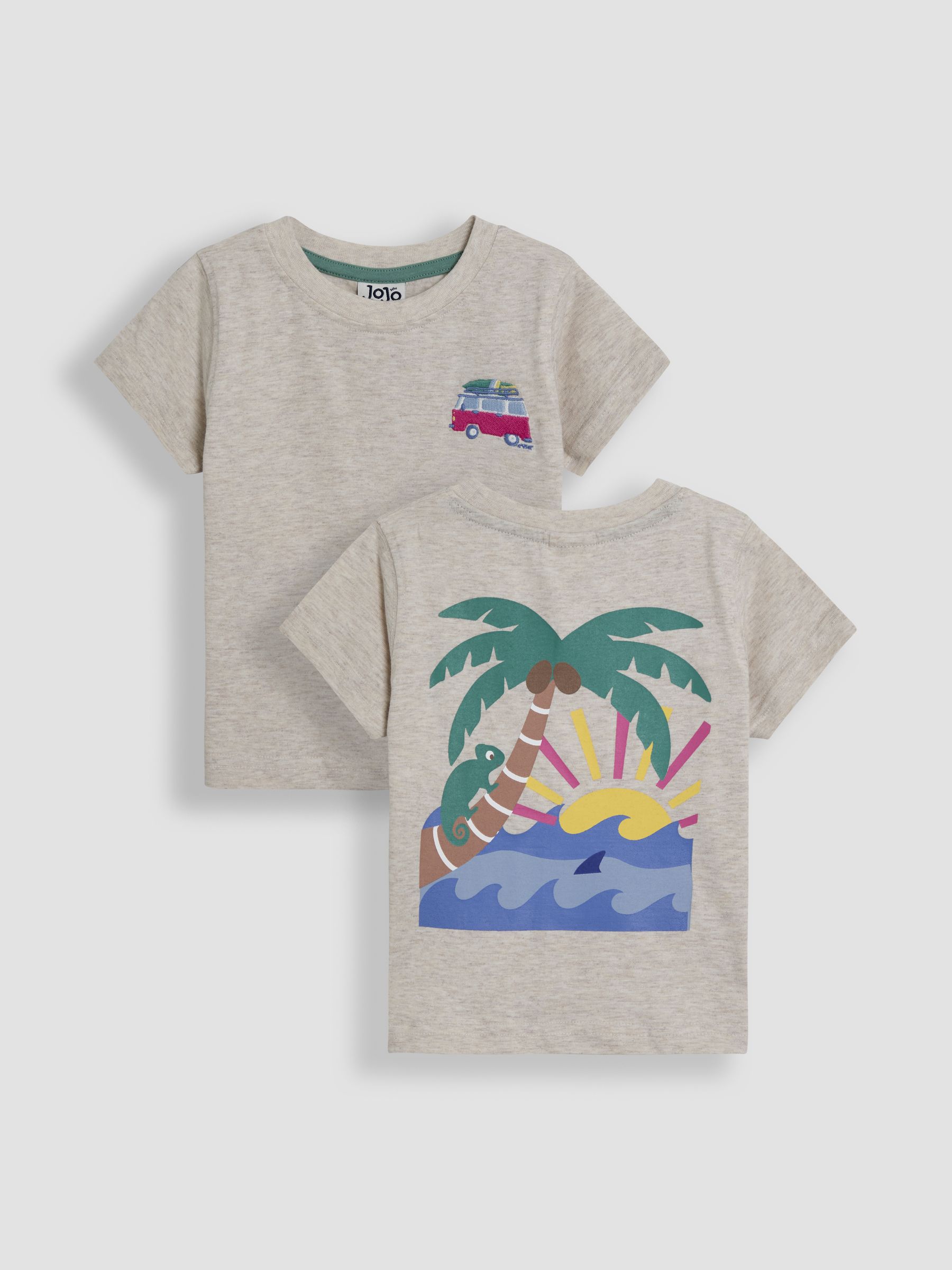 Natural Tropical Island Back Printed T-Shirt - Image 1 of 4