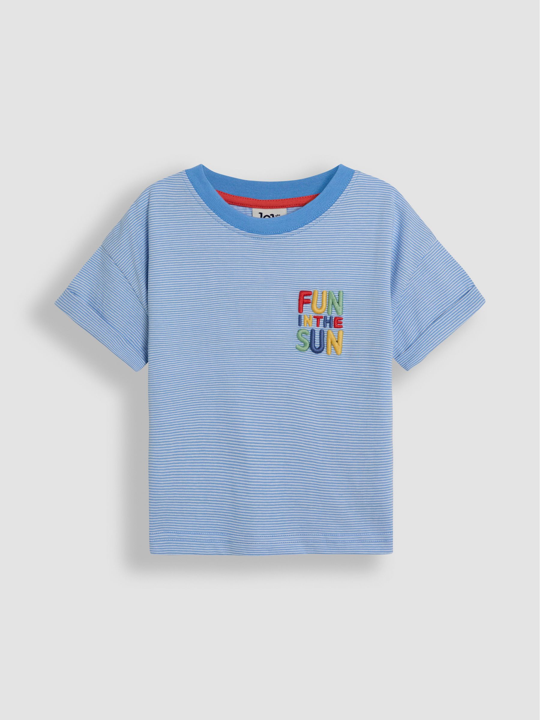 Blue Fun In The Sun Back Printed 100% Cotton T-Shirt - Image 1 of 3