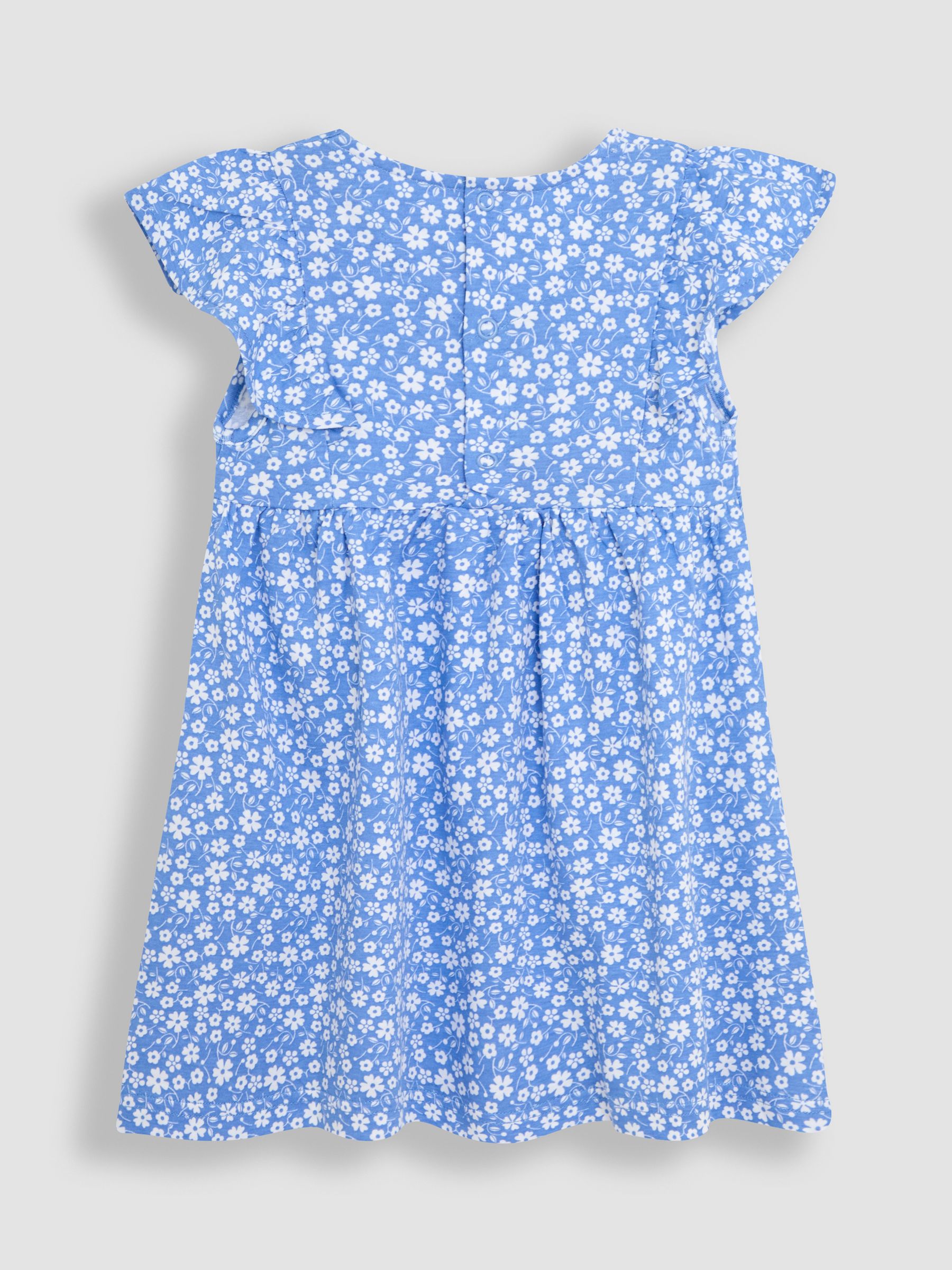 Blue Ditsy Floral Print 100% Cotton Dress - Image 2 of 3