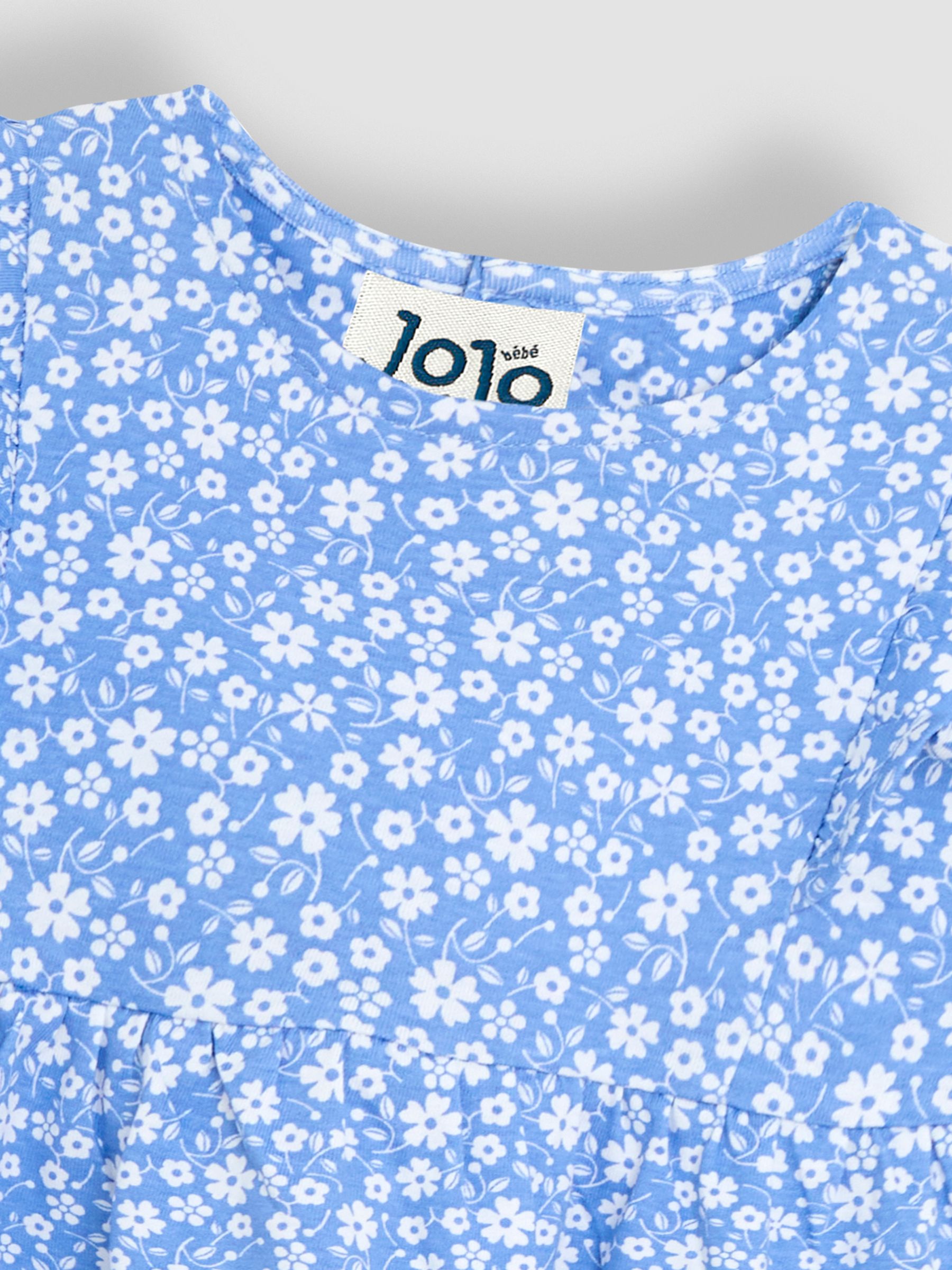 Blue Ditsy Floral Print 100% Cotton Dress - Image 3 of 3