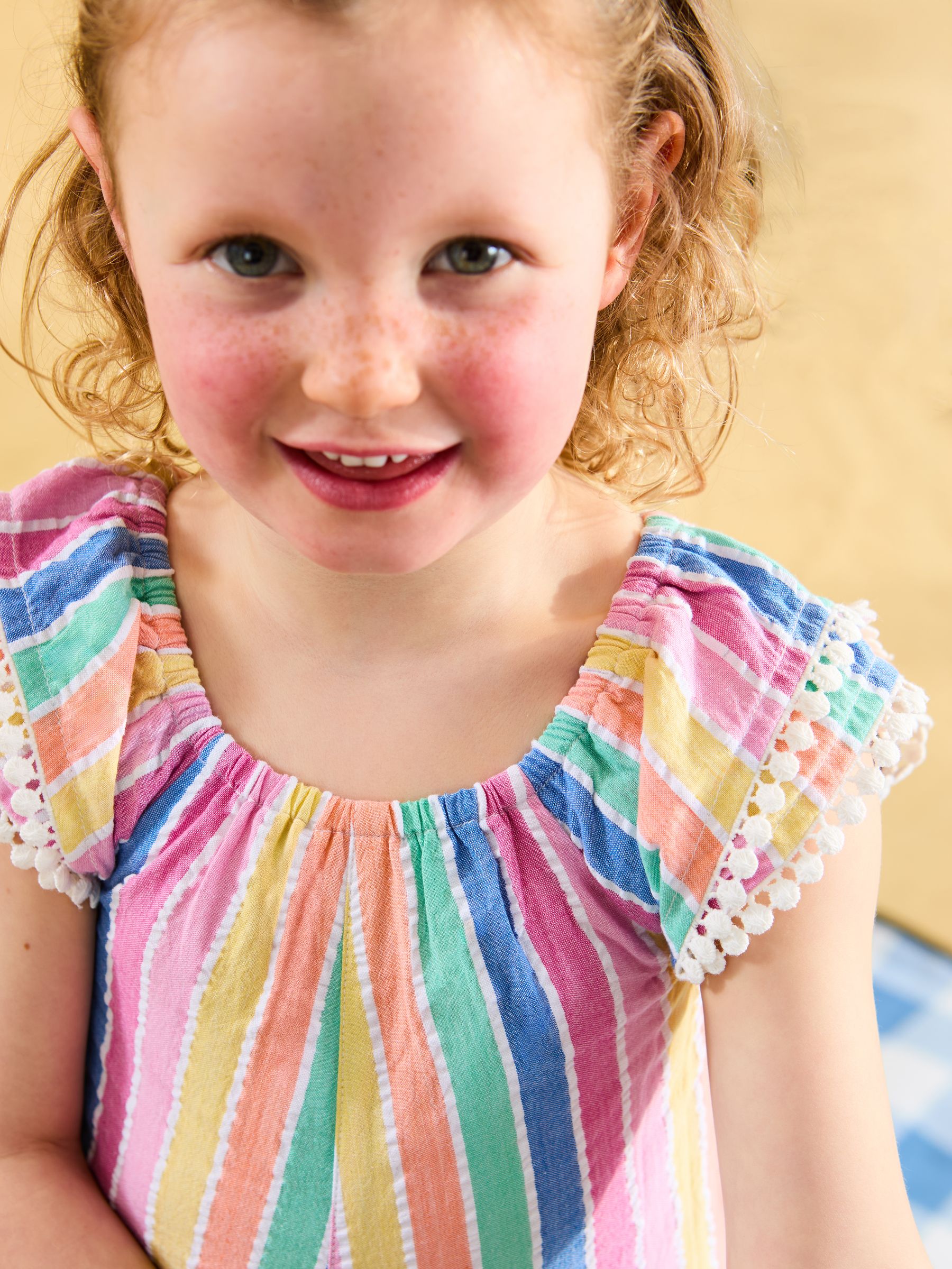 Rainbow Stripe Pretty Gathered Playsuit - Image 2 of 5