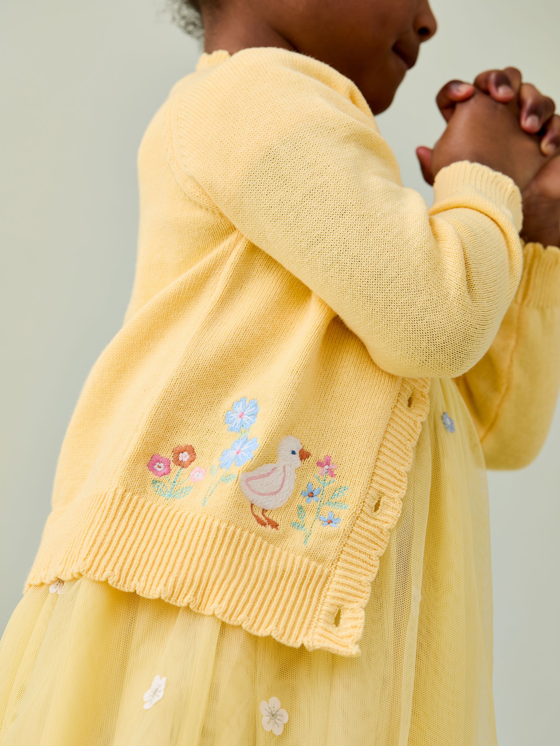 Yellow Duck Embroidered Character Cardigan - Image 5 of 8