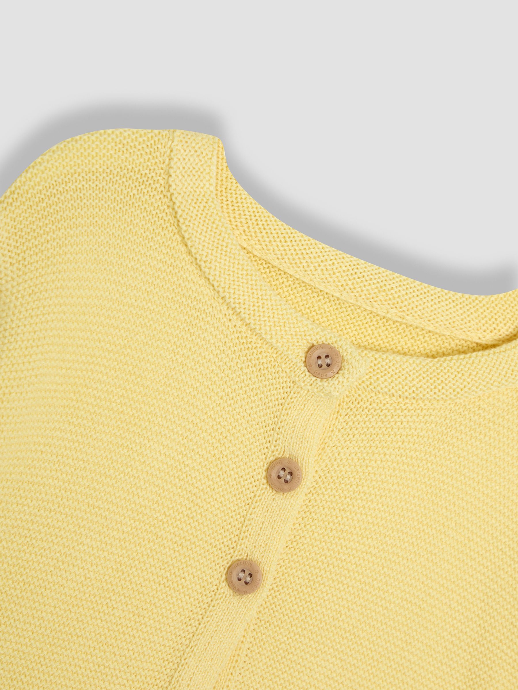 Yellow Classic 100% Cotton Cardigan - Image 3 of 3