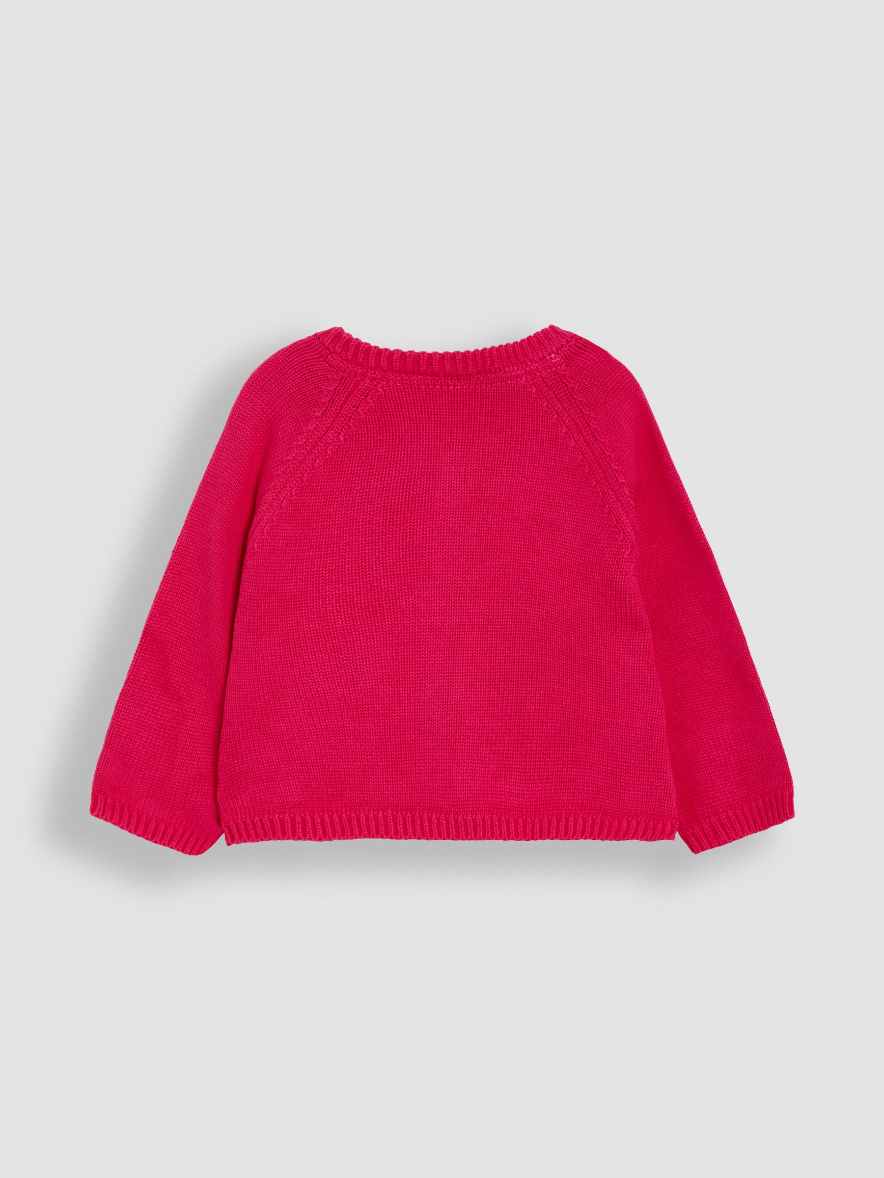 Fuchsia Pink Unicorn Applique Pet in Pocket Character Cardigan - Image 3 of 3