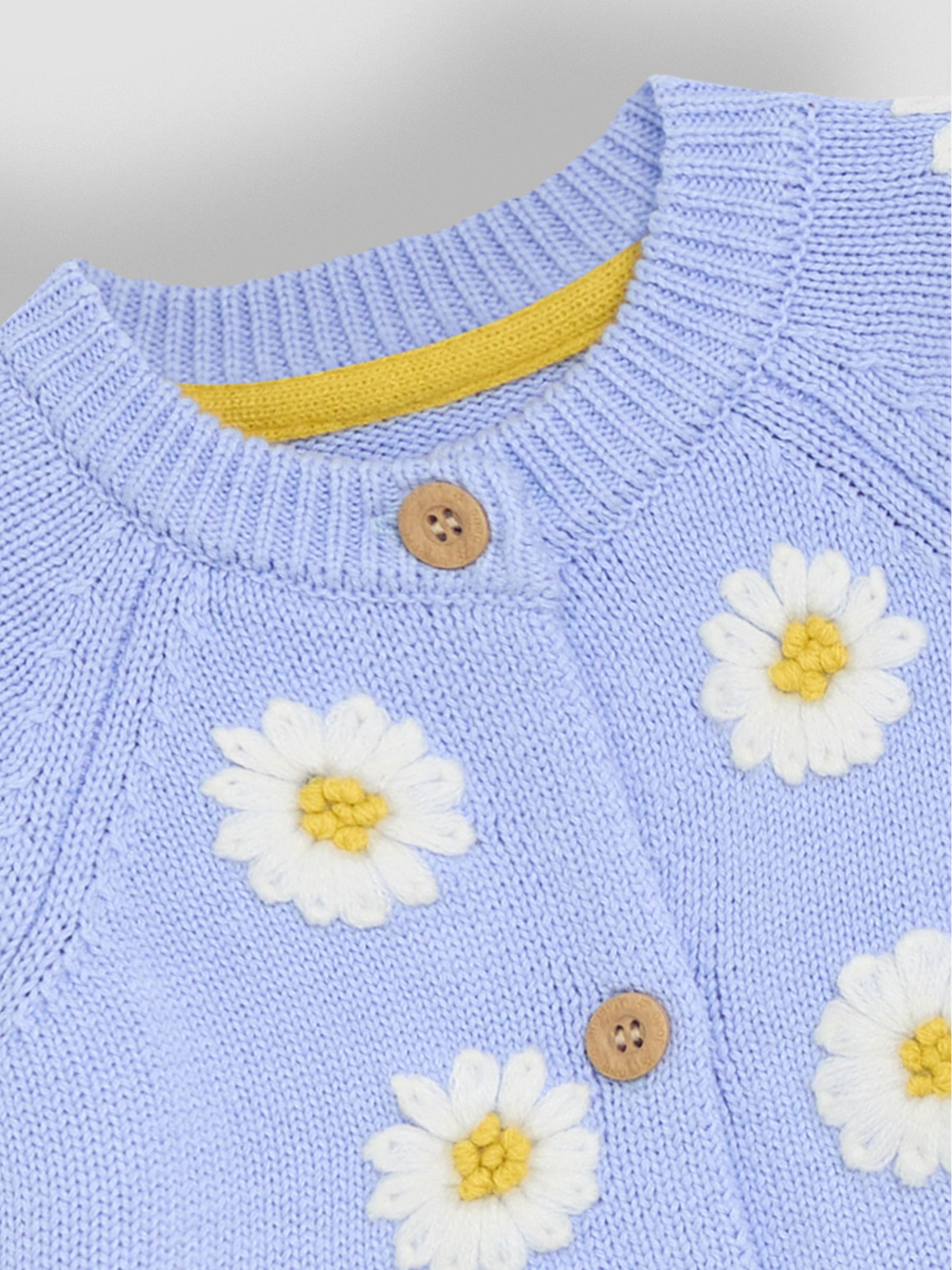 Blue Daisy Embroidered Cardigan - Image 3 of 3