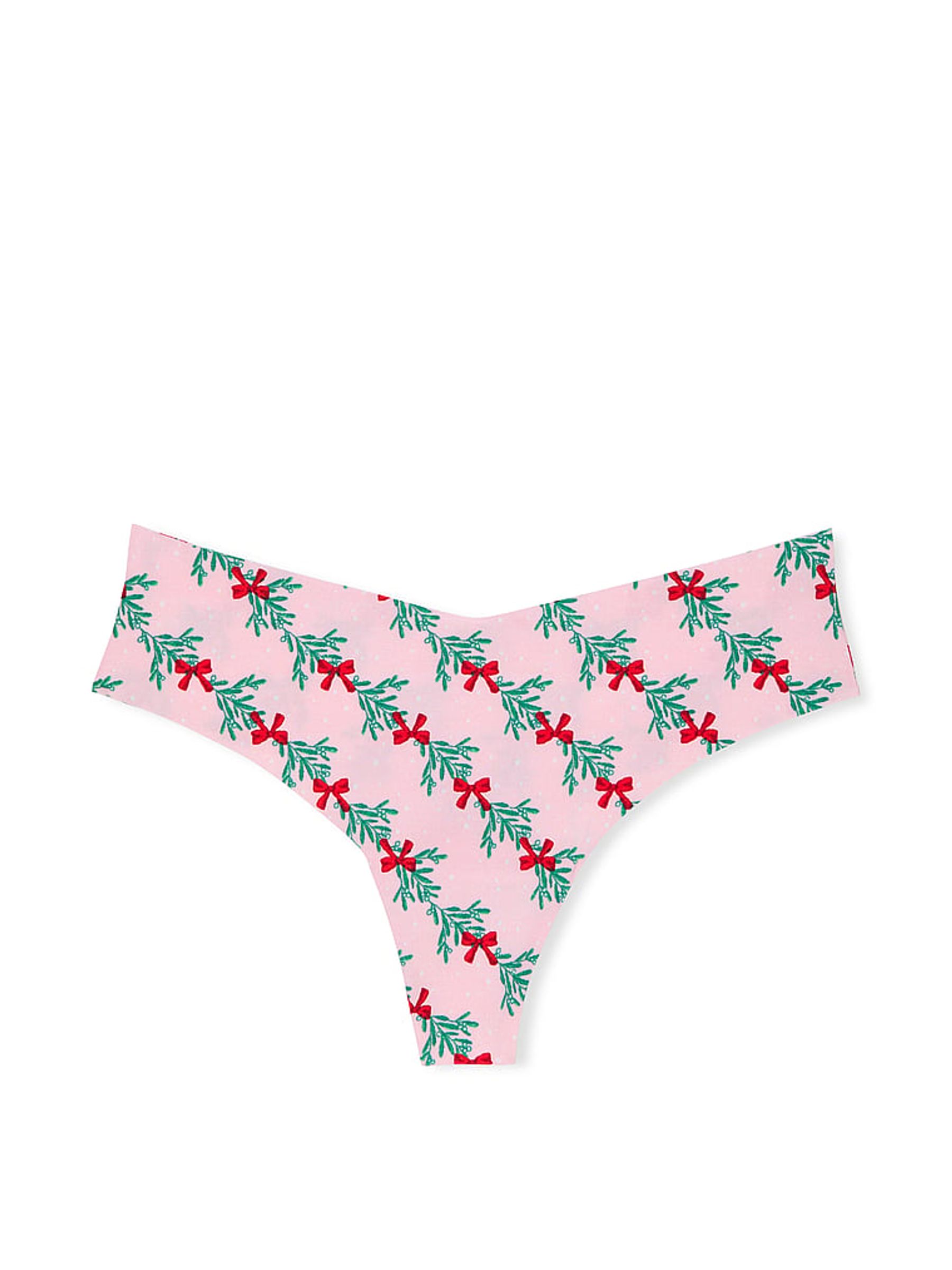 Pretty Blossom Pink Mistletoe Thong Knickers - Image 3 of 3
