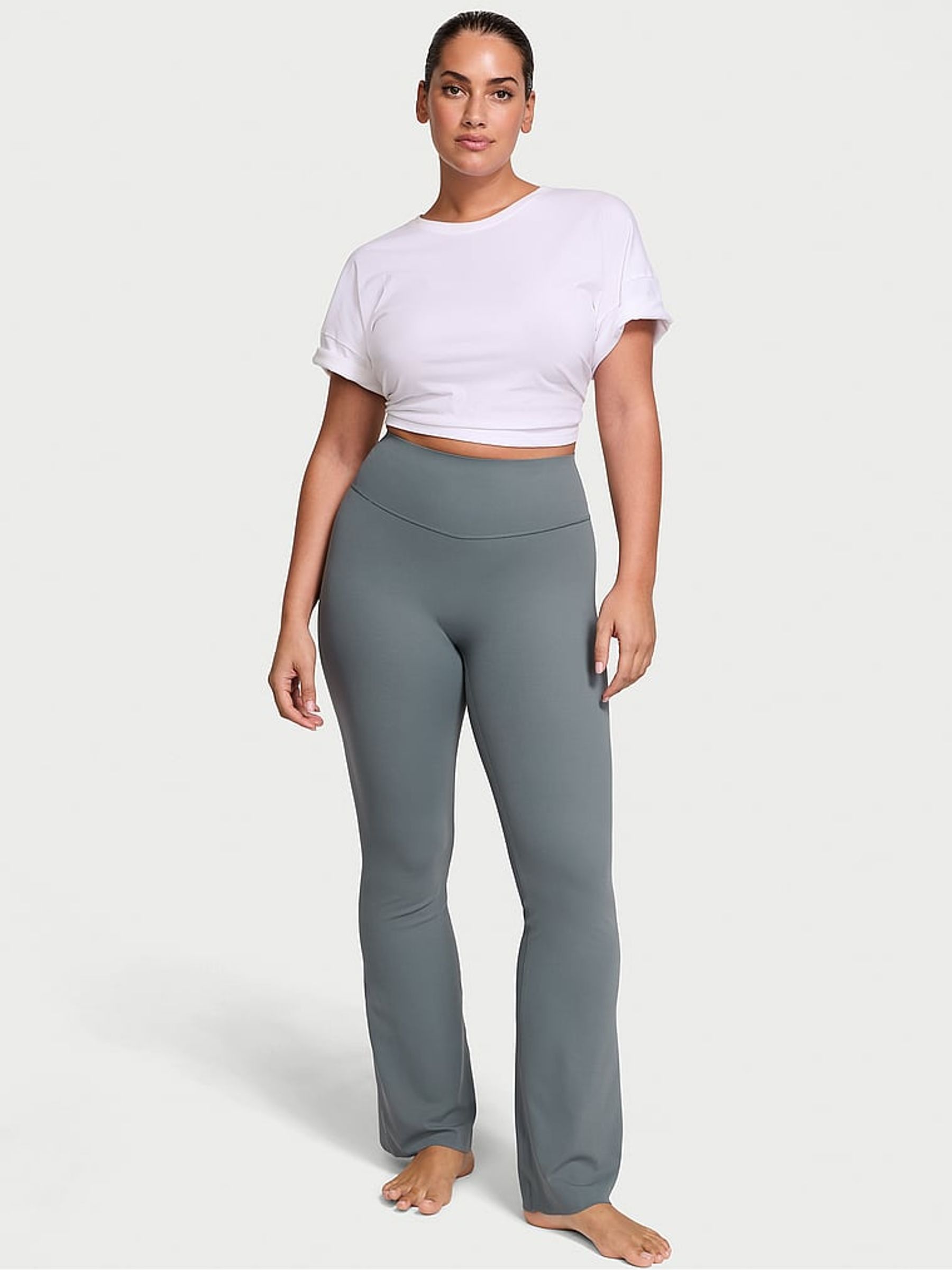 Dark Steel Grey Elevate™ Stretch Flare Leggings - Image 1 of 3
