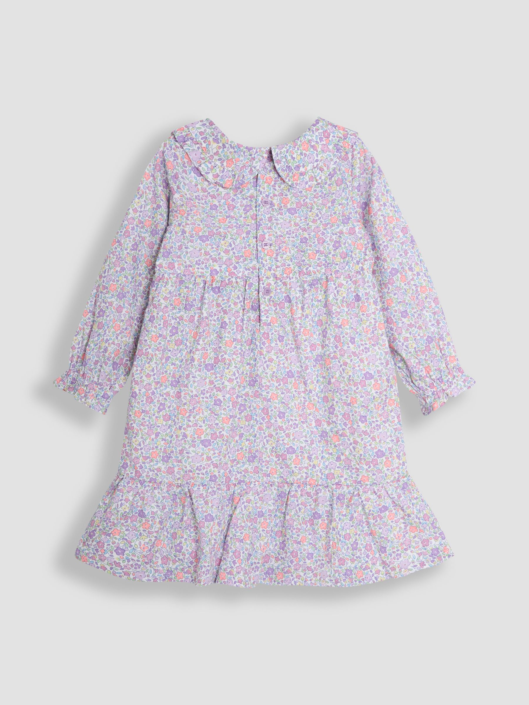 Purple Ditsy Floral Tiered Dress - Image 1 of 3