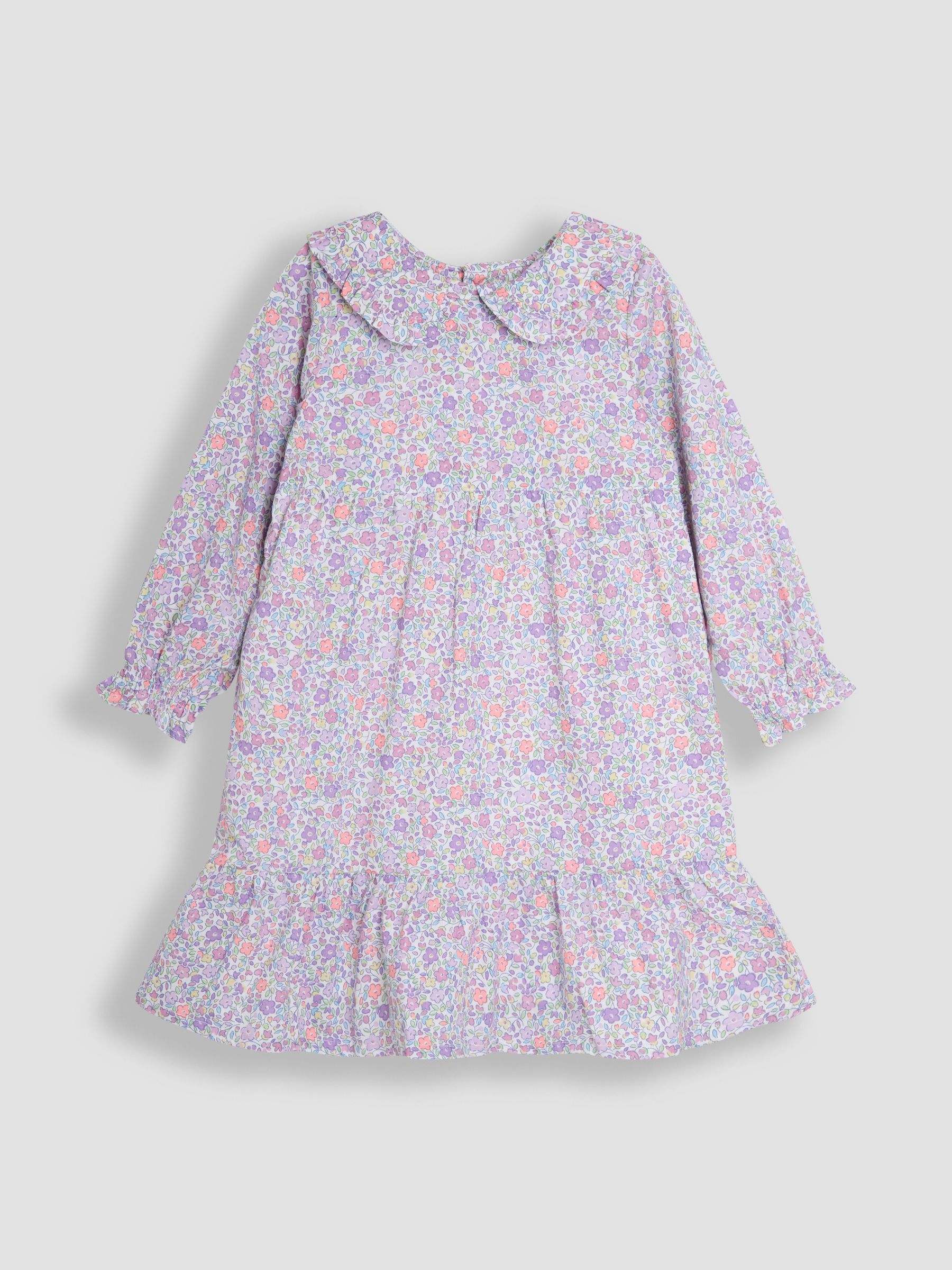 Purple Ditsy Floral Tiered Dress - Image 2 of 3