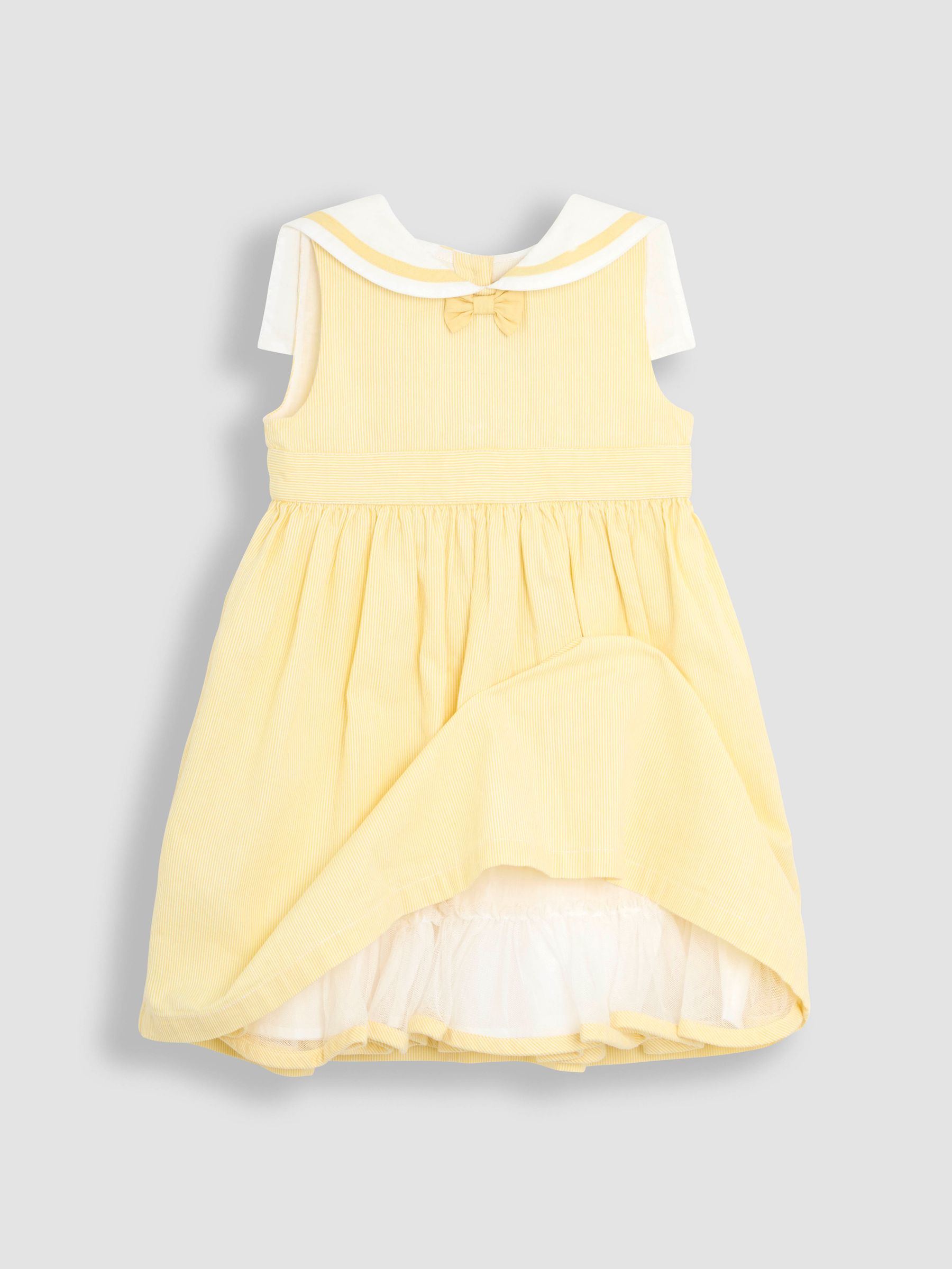 Yellow Sailor Stripe Party 100% Cotton Dress - Image 3 of 6