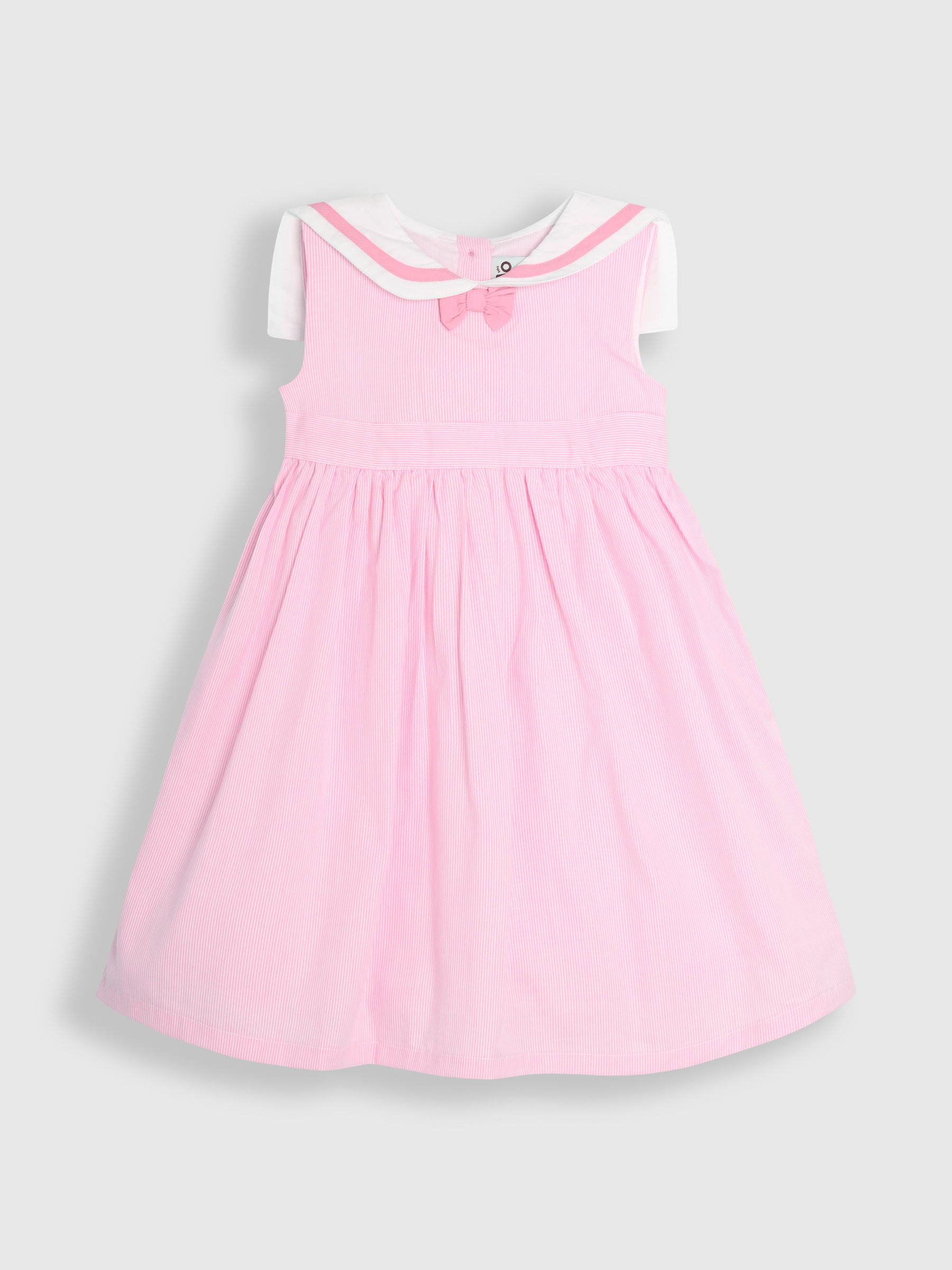 Pink Sailor Stripe Party 100% Cotton Dress - Image 2 of 5