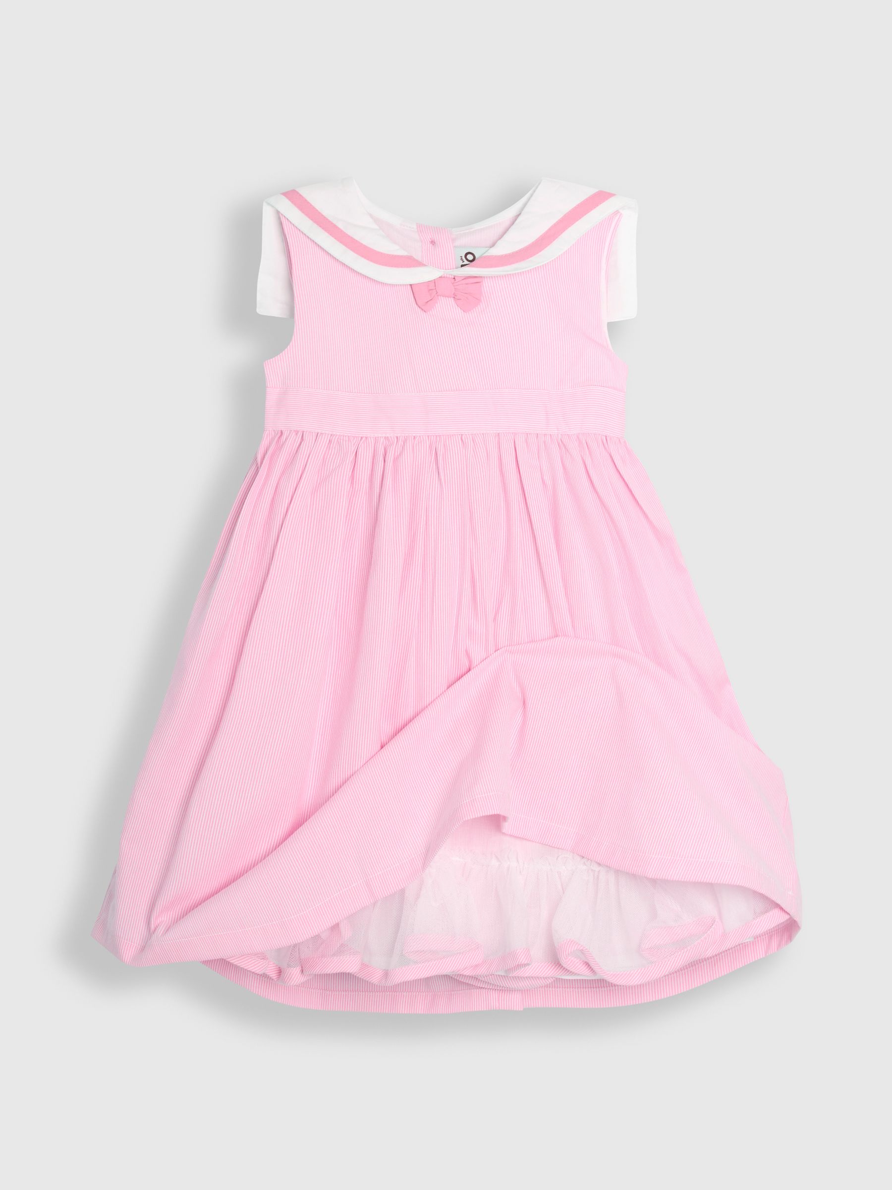 Pink Sailor Stripe Party 100% Cotton Dress - Image 3 of 5