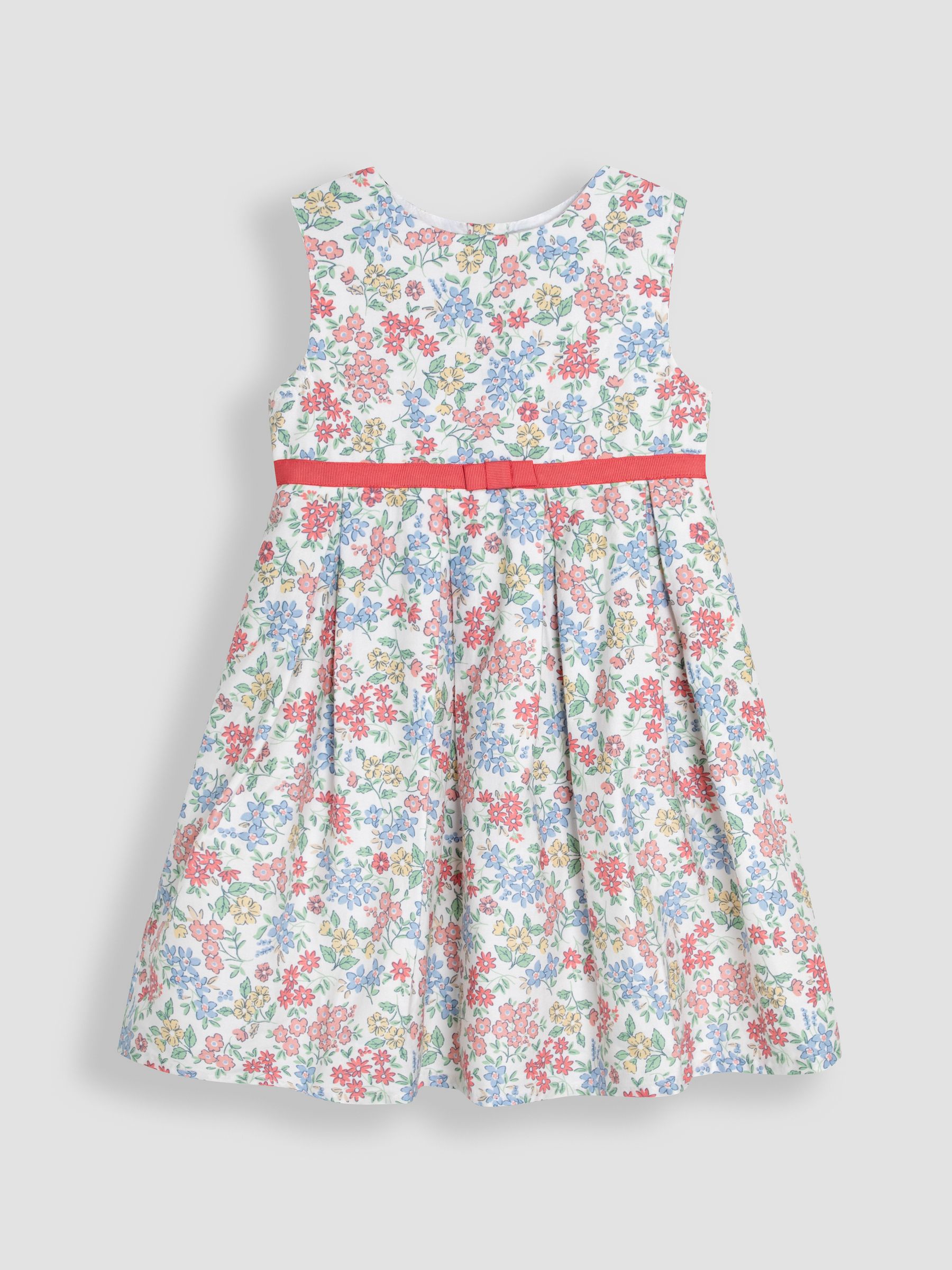 Pink Floral Pretty Pleated Party Dress - Image 1 of 4
