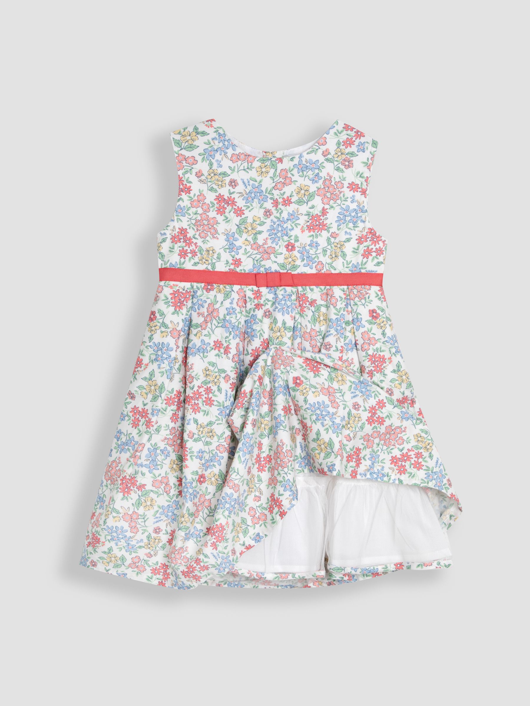 Pink Floral Pretty Pleated Party Dress - Image 2 of 4