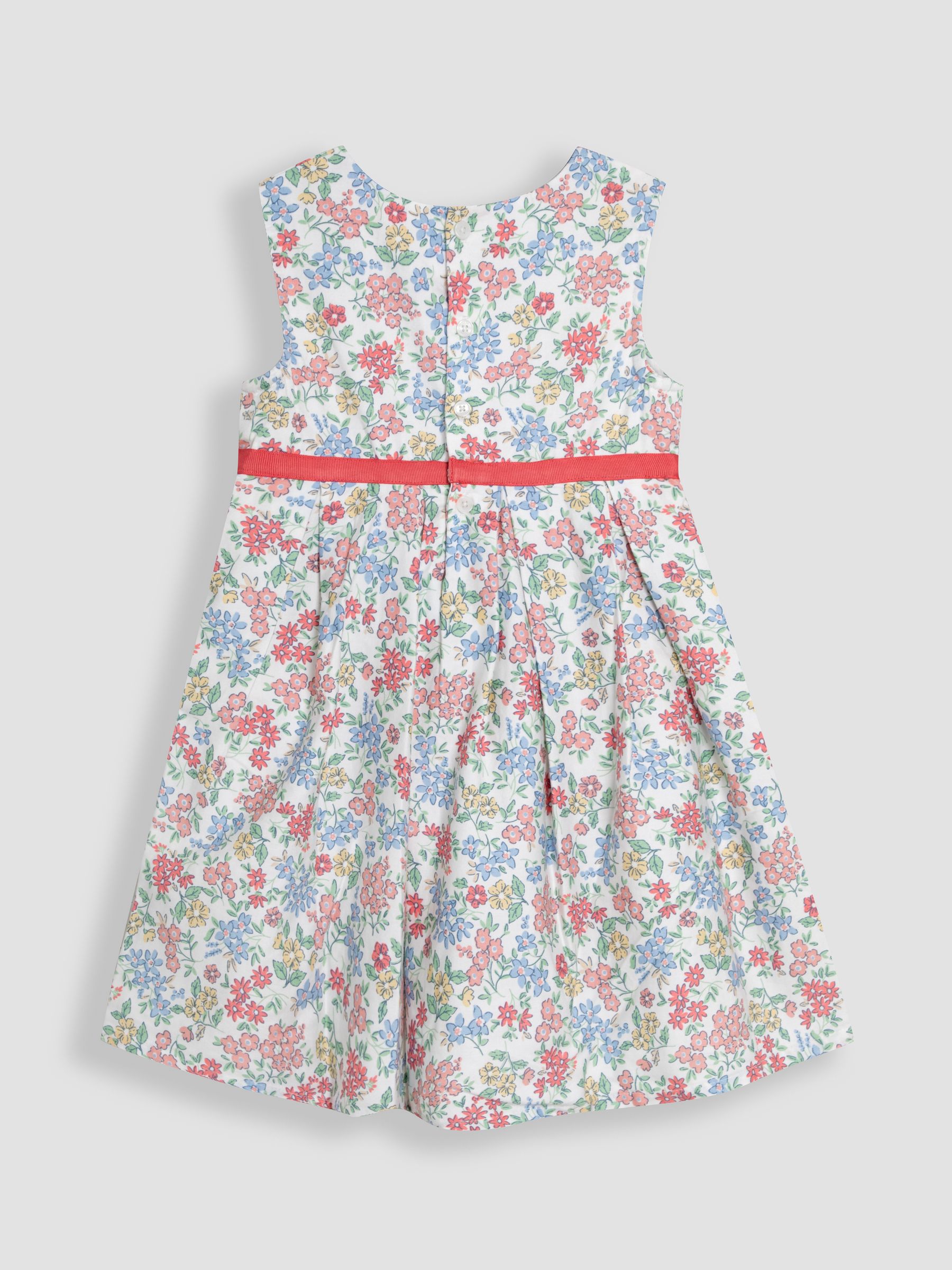 Pink Floral Pretty Pleated Party Dress - Image 3 of 4