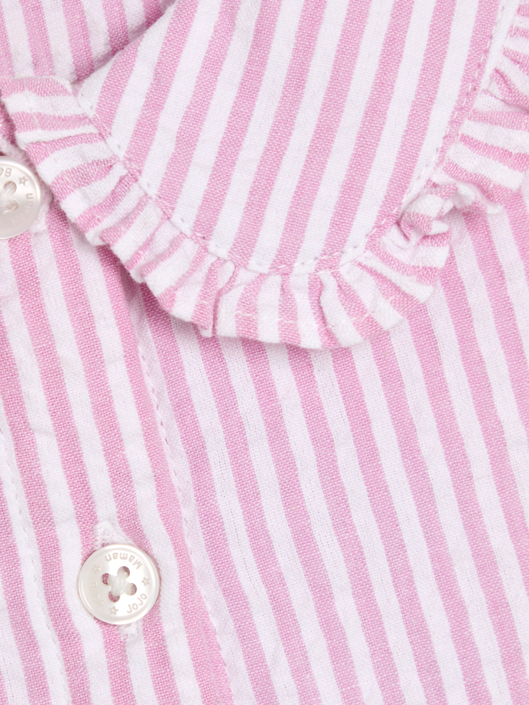 Pink Seersucker Stripe Collar Button Through Dress - Image 3 of 3