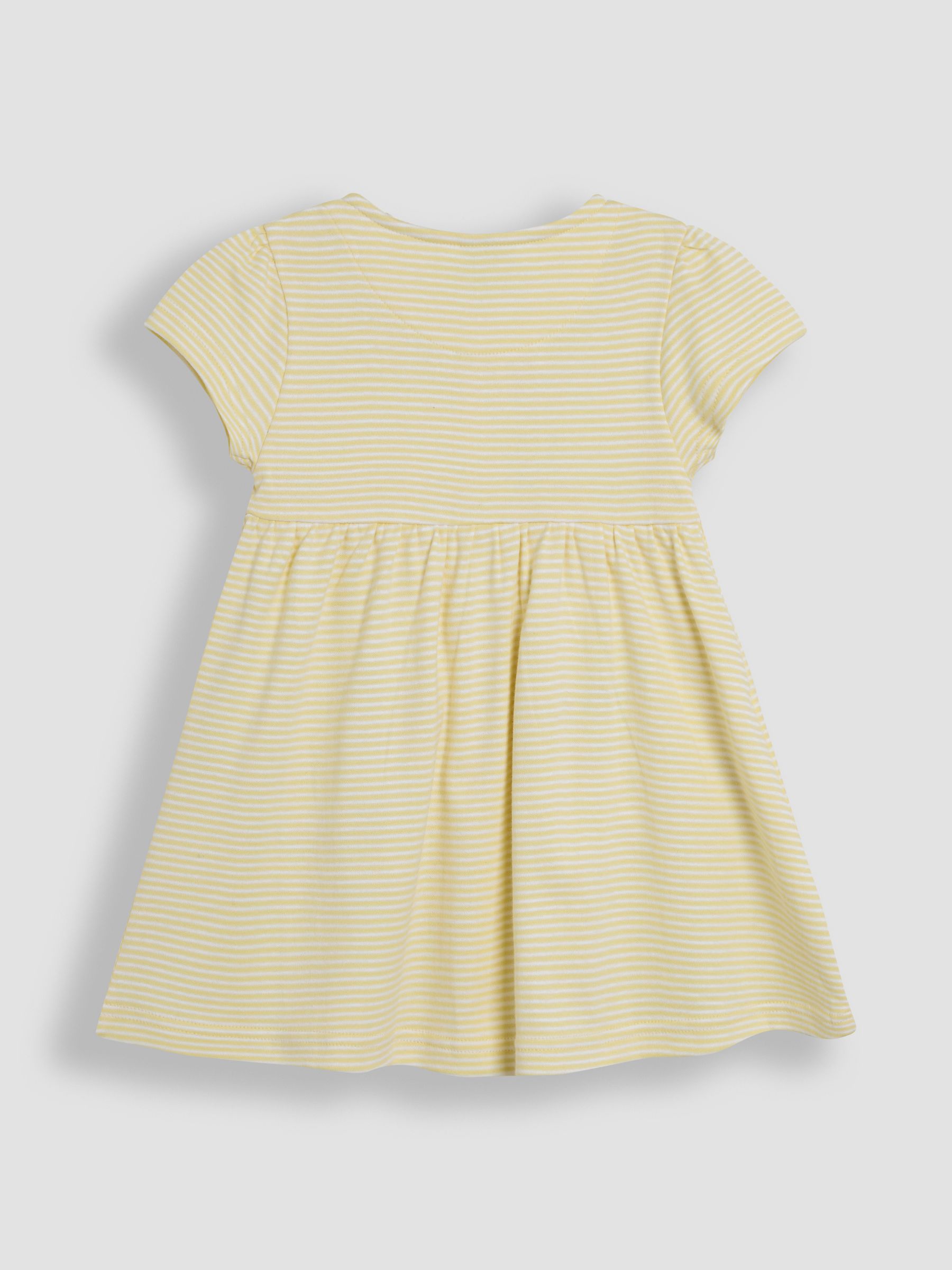 Yellow Duck Pocket 100% Cotton Appliqué Button Through Dress - Image 2 of 2