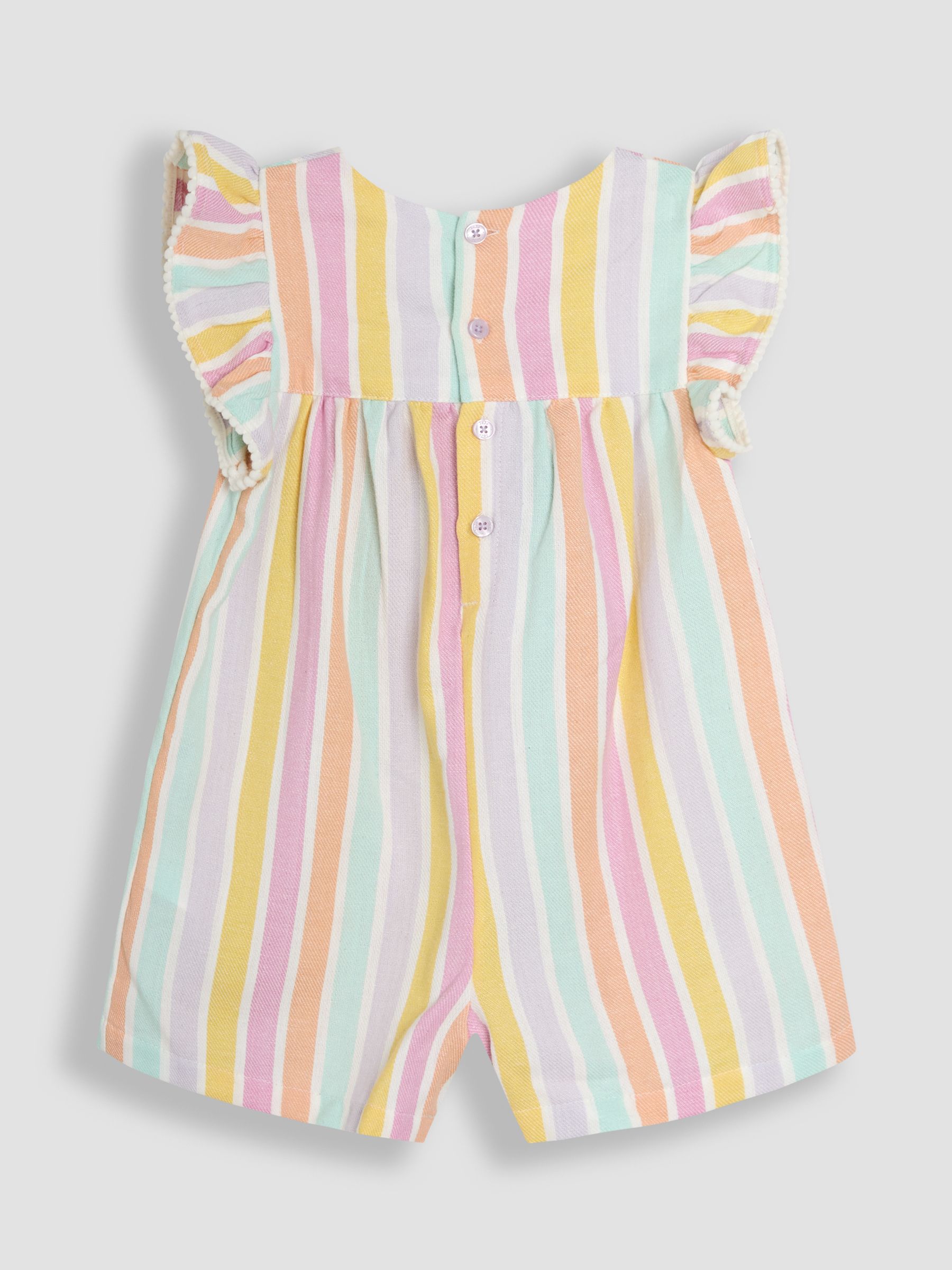 Rainbow Stripe Frill Sleeve Playsuit - Image 2 of 3