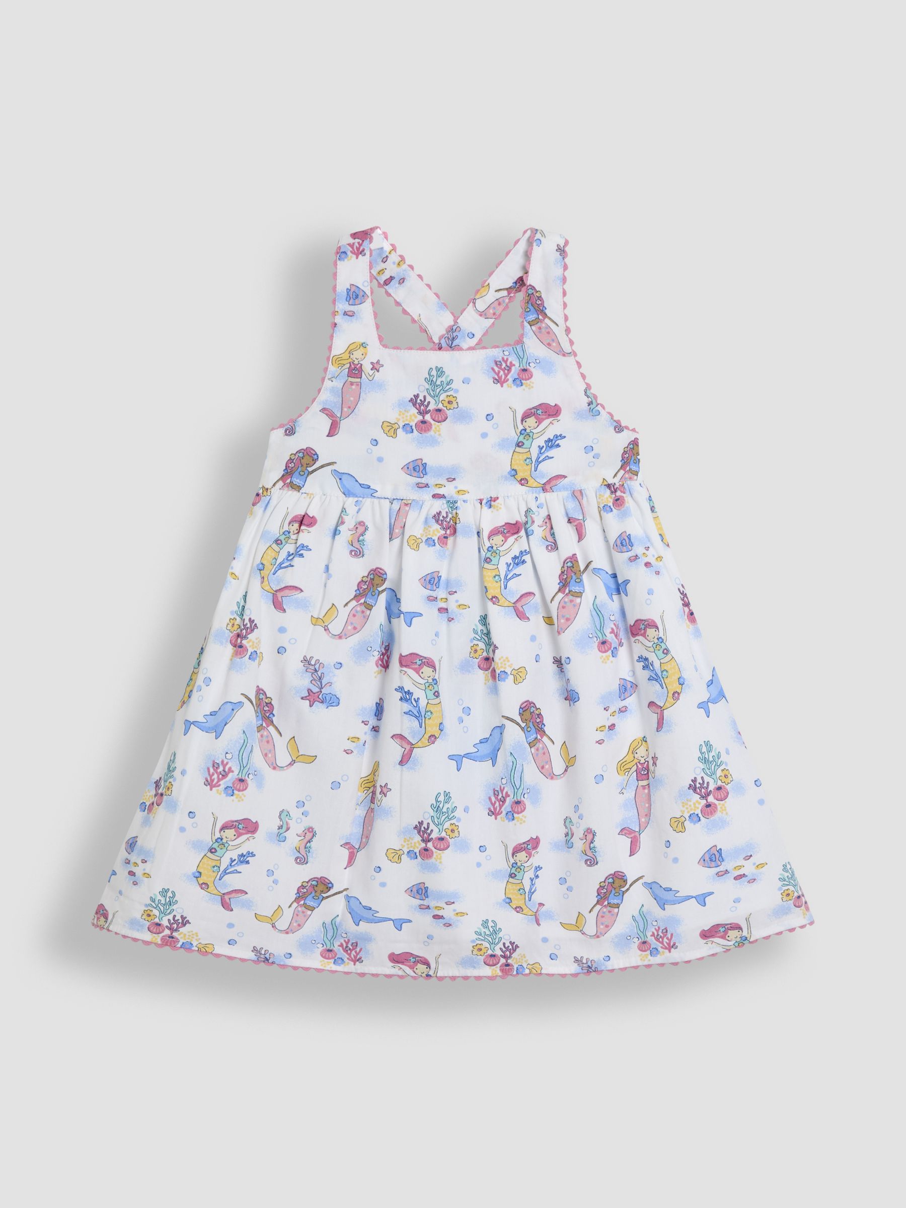 Blue Mermaid Scene Cross Back Dress - Image 1 of 3