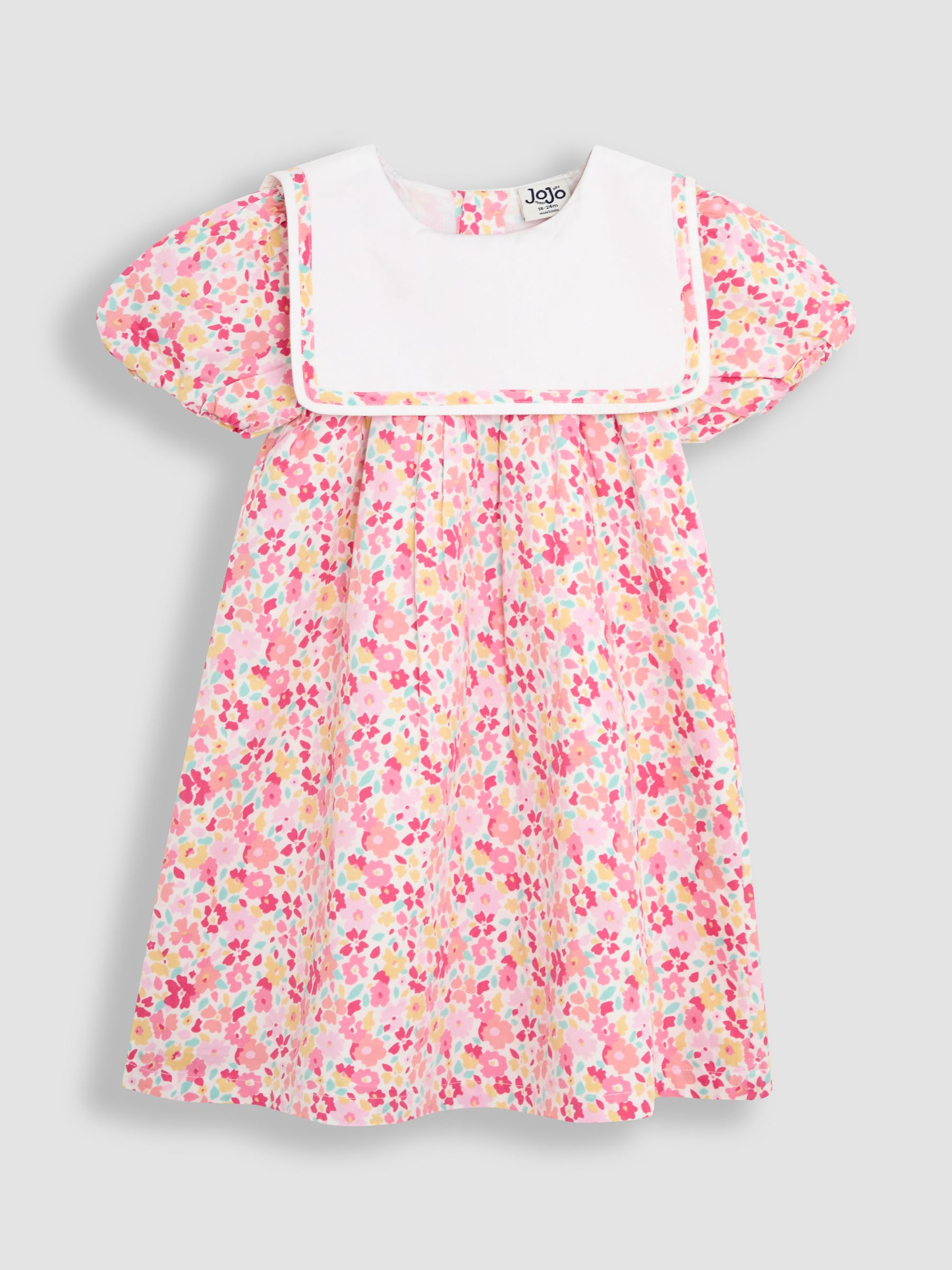 Pink Baby Floral Print Sailor Party Dress - Image 1 of 3