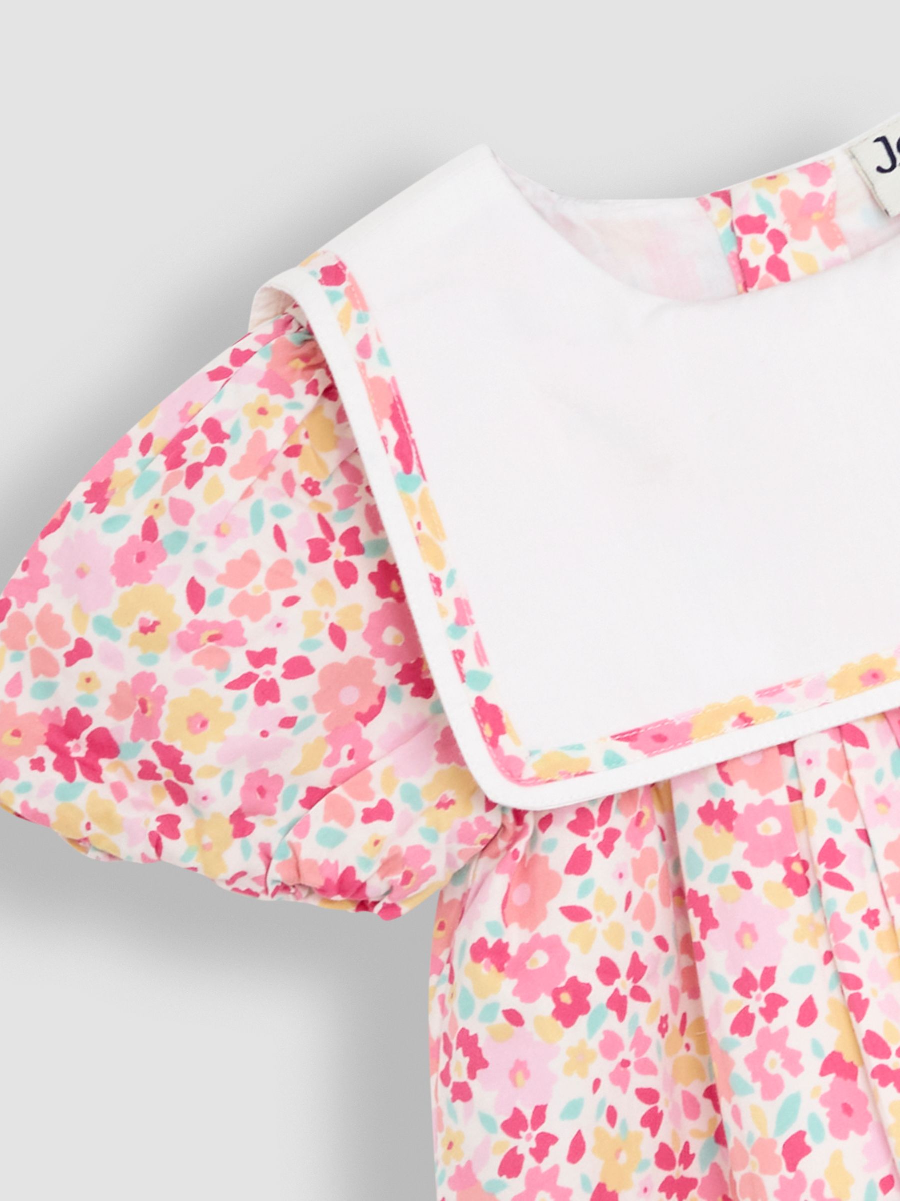 Pink Baby Floral Print Sailor Party Dress - Image 3 of 3