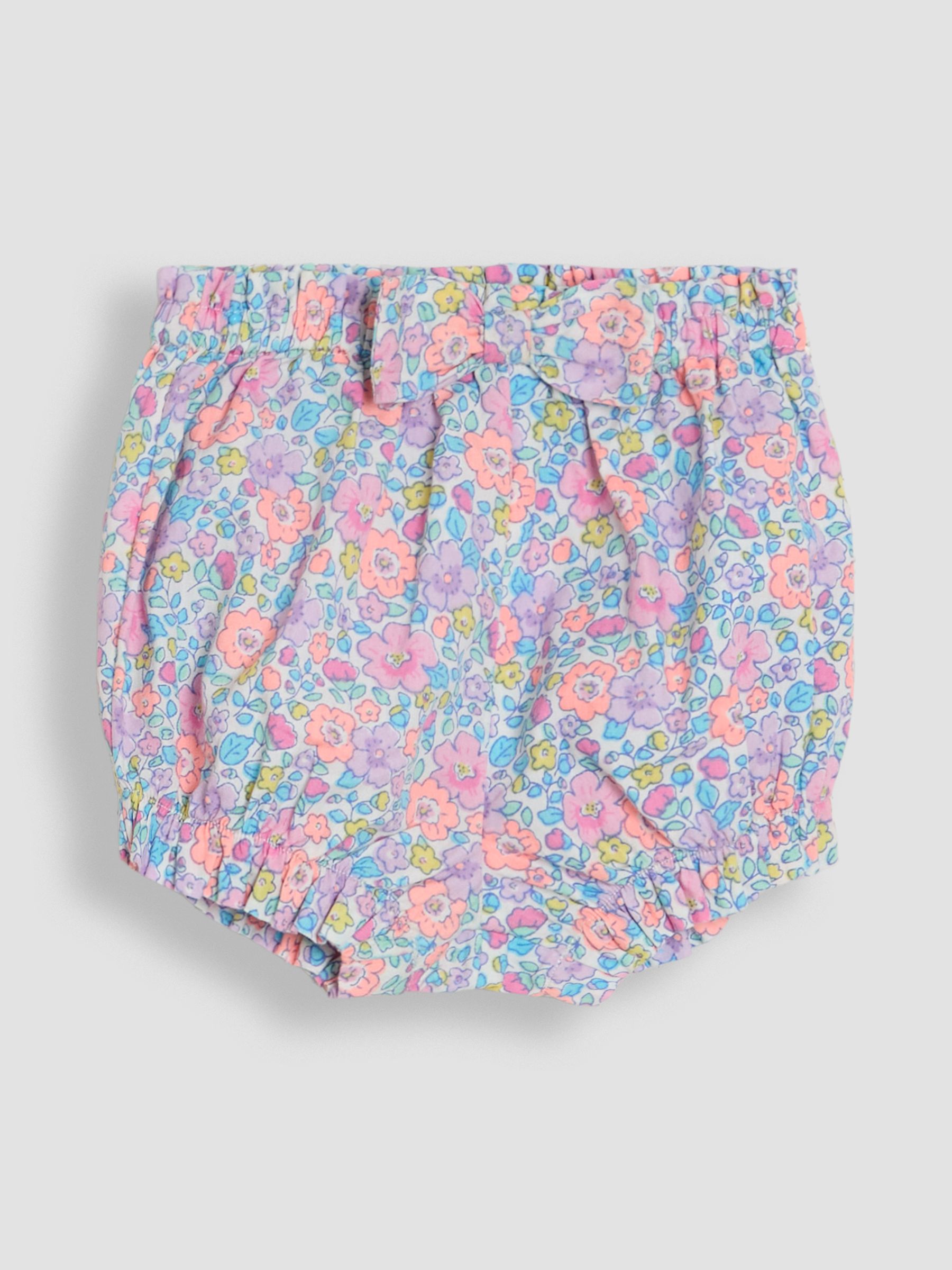Coral Pink Floral 2-Piece Embroidered Cheesecloth Top & Bloomers Set - Image 4 of 7